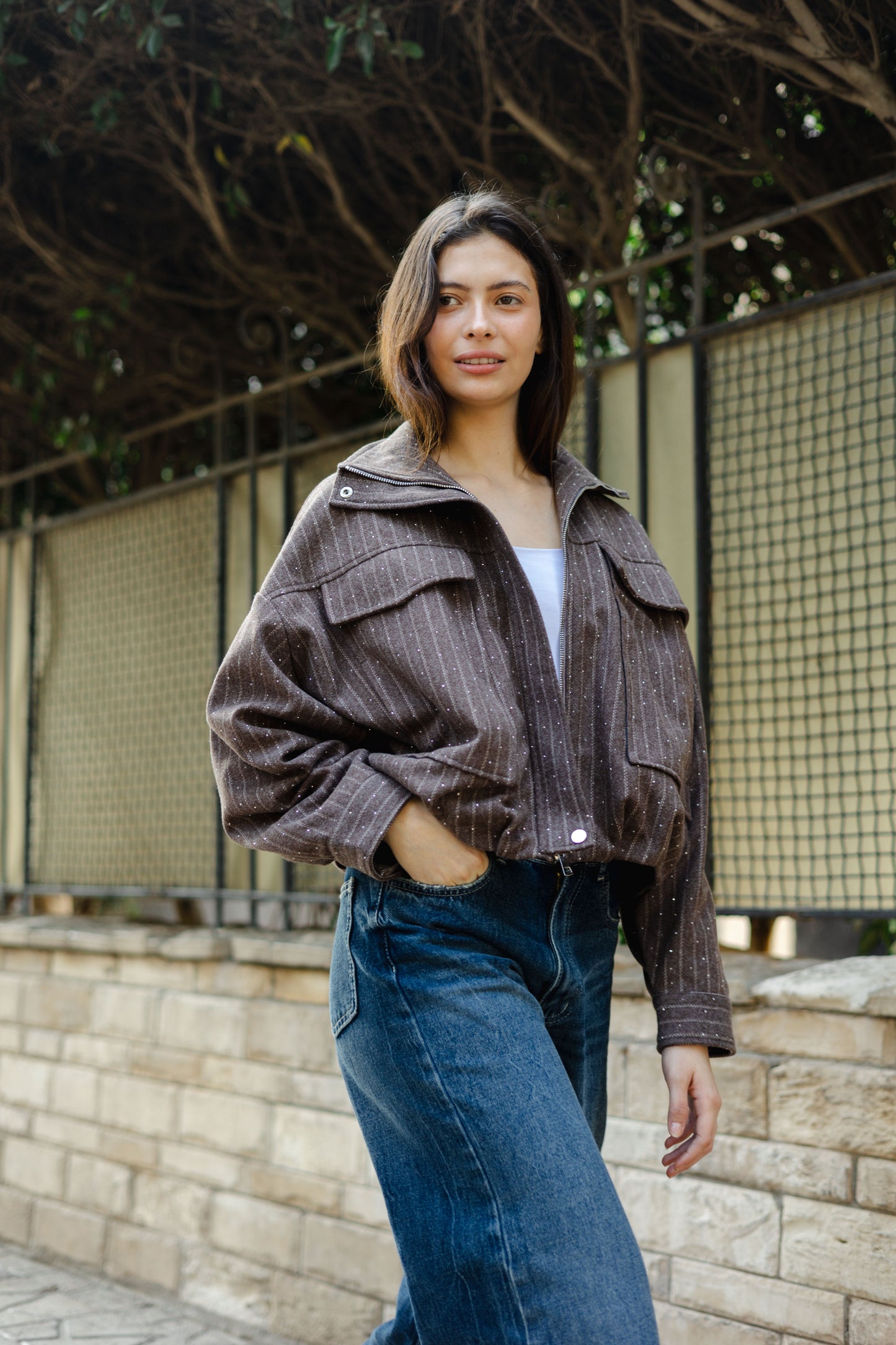 Star Daze Jacket in Brown