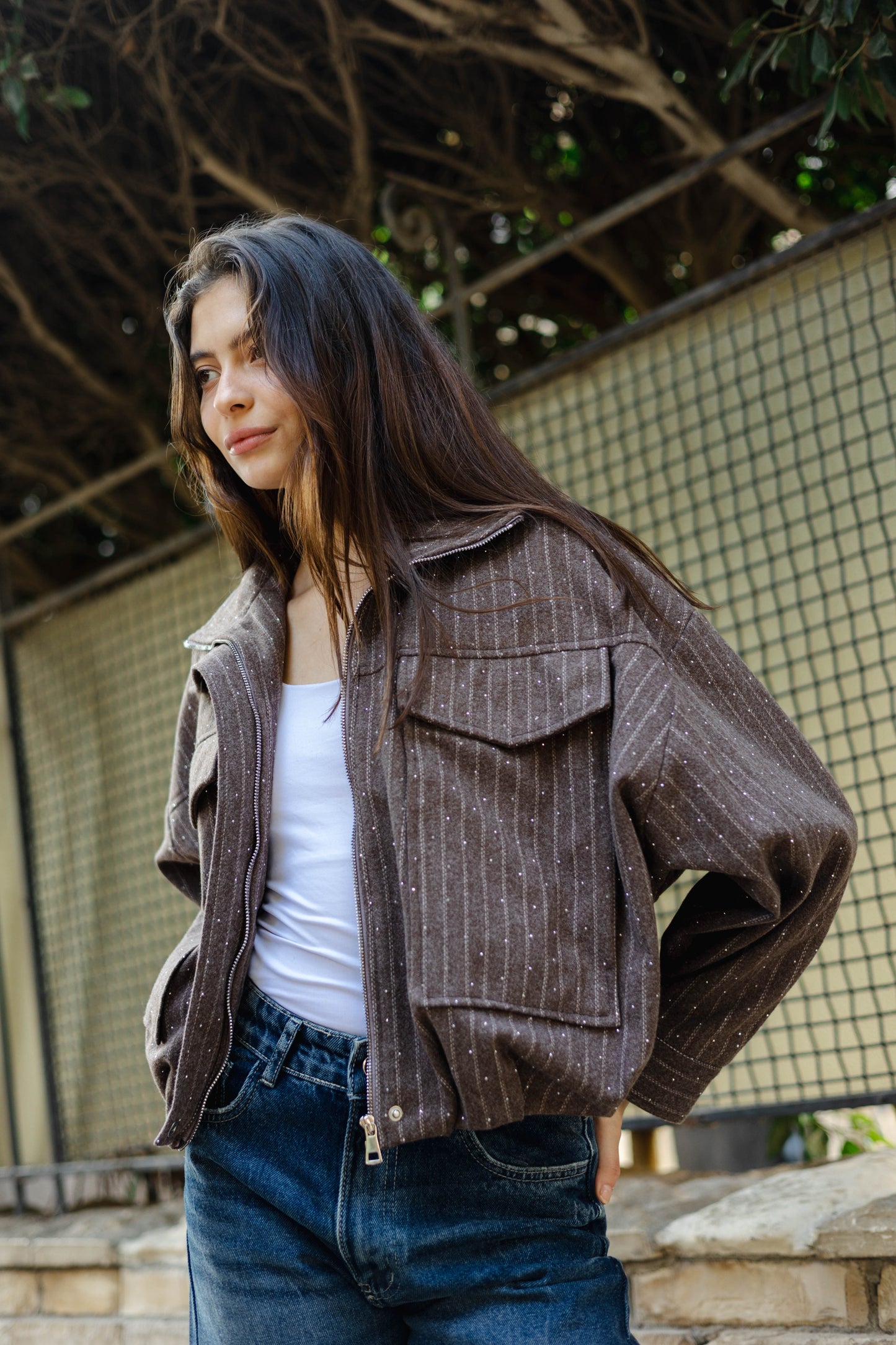 Star Daze Jacket in Brown