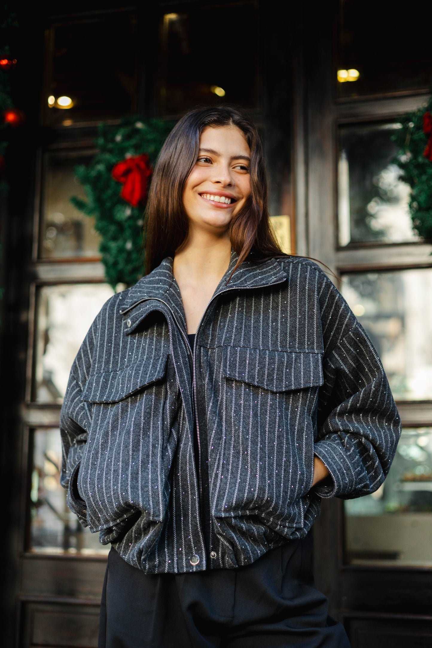 Star Daze Jacket in Dark Grey