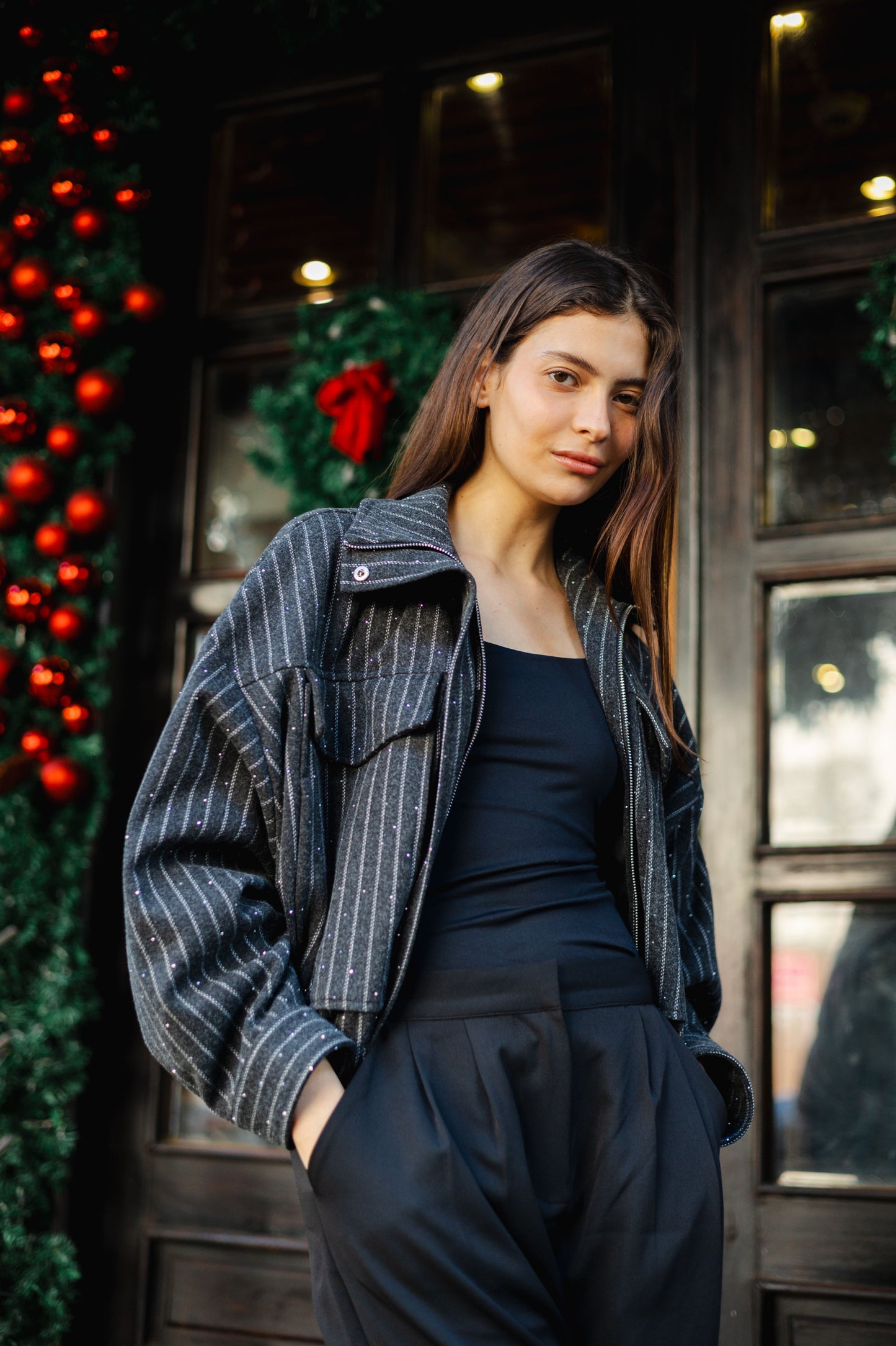 Star Daze Jacket in Dark Grey