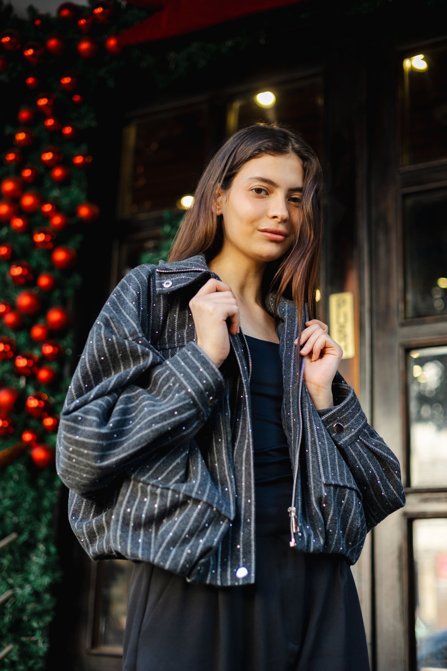 Star Daze Jacket in Dark Grey