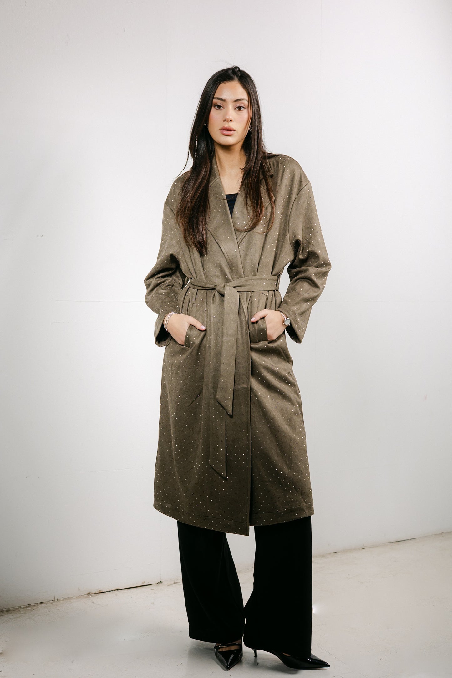 Parisian Trench Coat in Olive