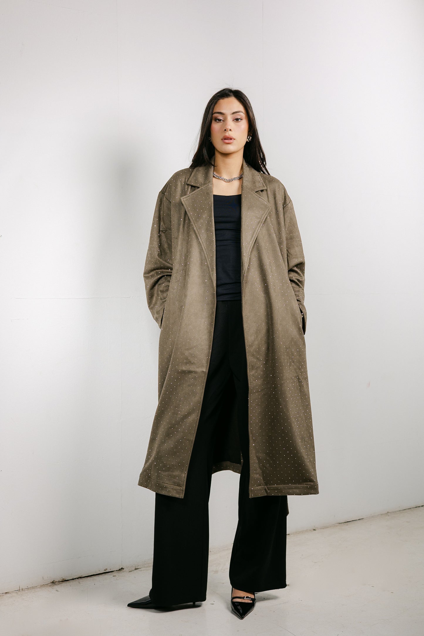 Parisian Trench Coat in Olive
