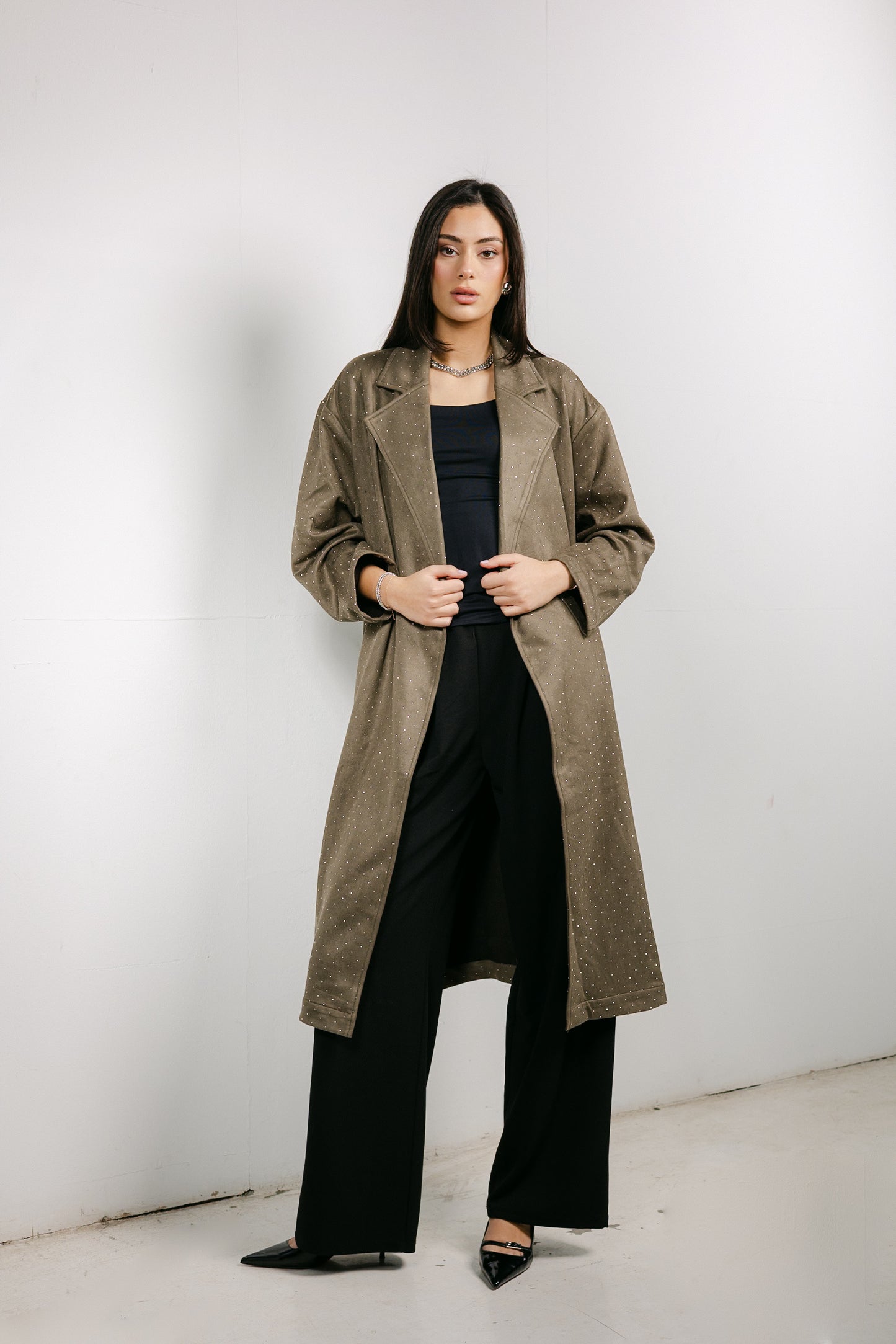 Parisian Trench Coat in Olive