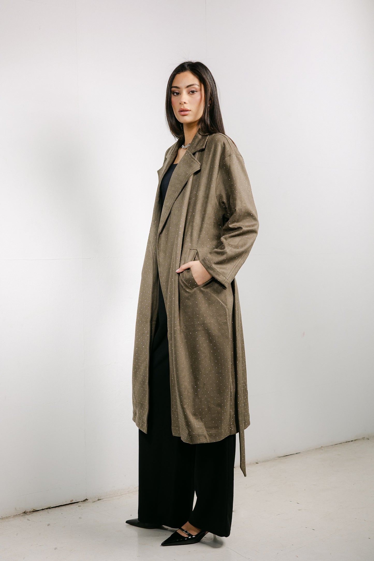 Parisian Trench Coat in Olive