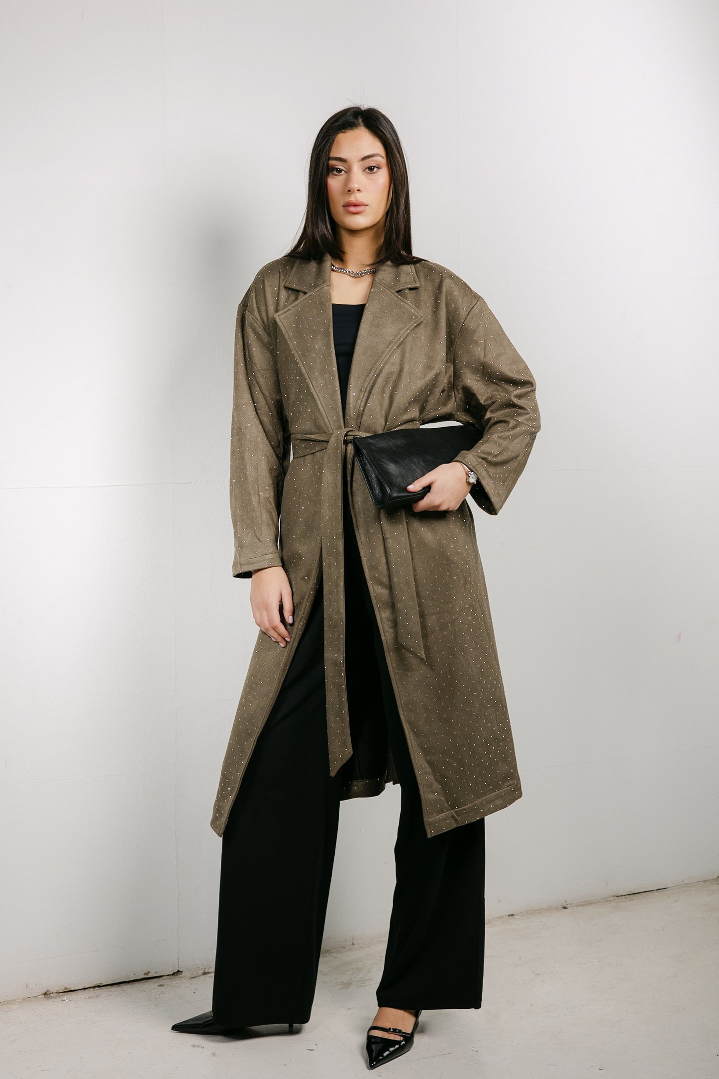 Parisian Trench Coat in Olive