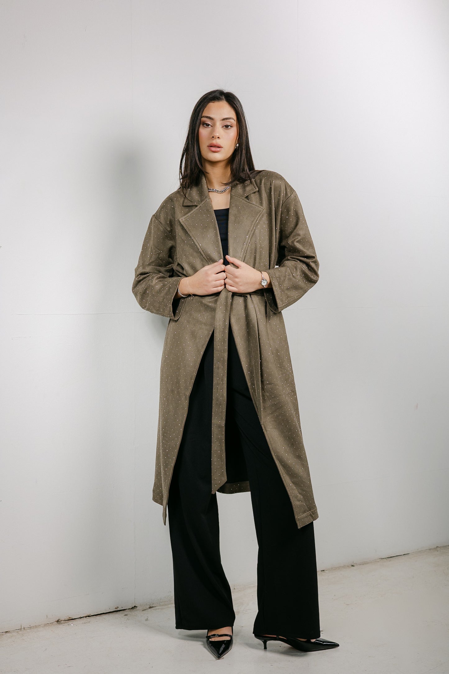 Parisian Trench Coat in Olive