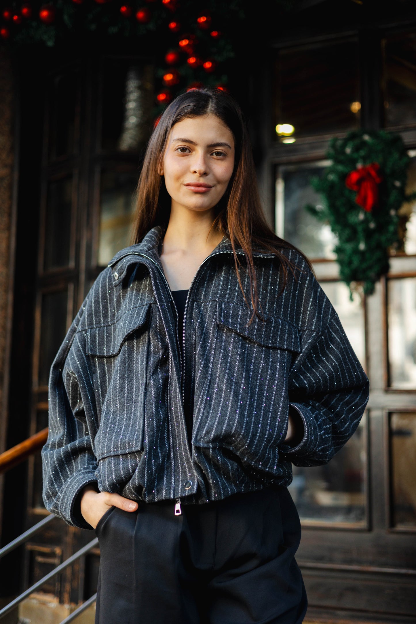 Star Daze Jacket in Dark Grey