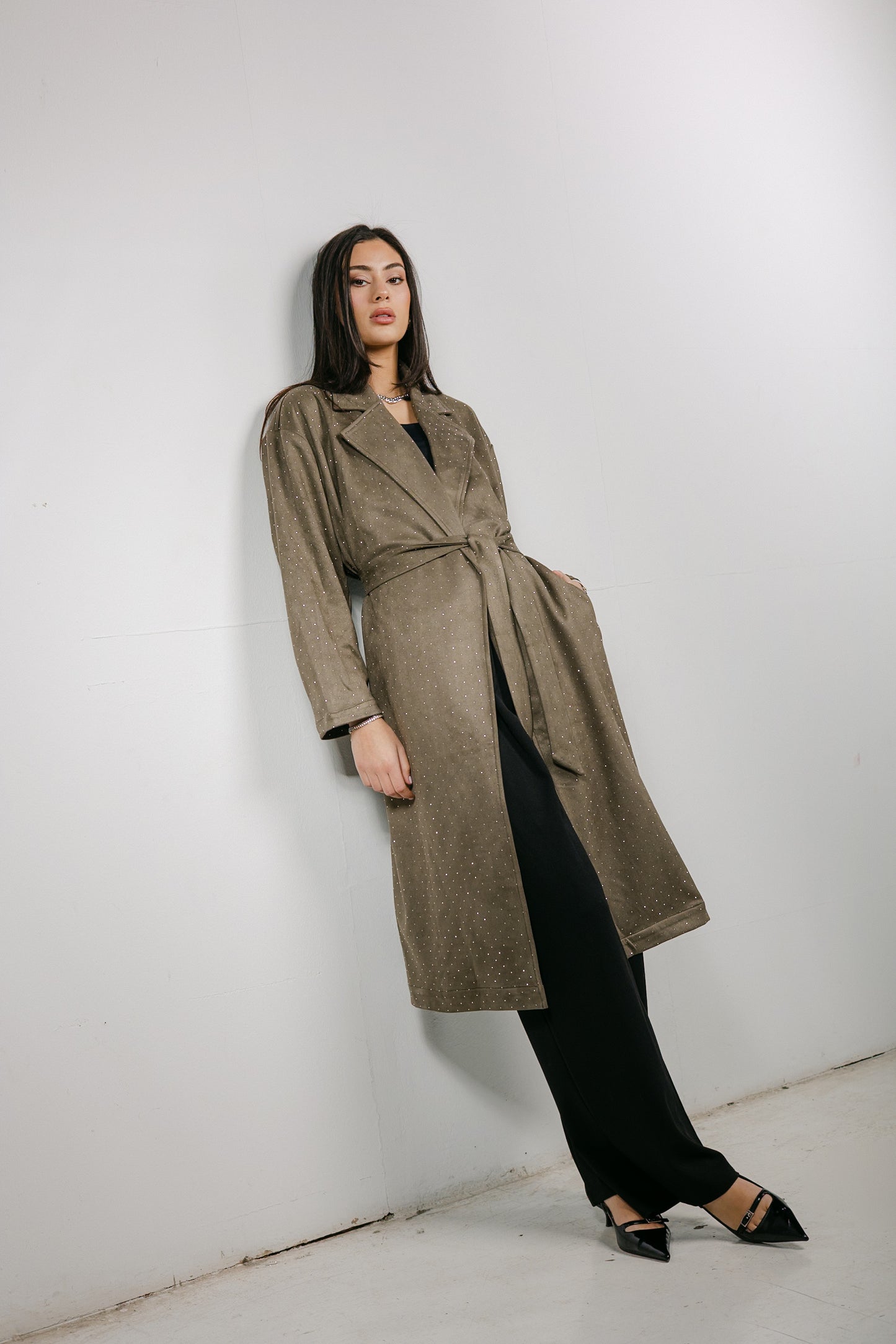Parisian Trench Coat in Olive