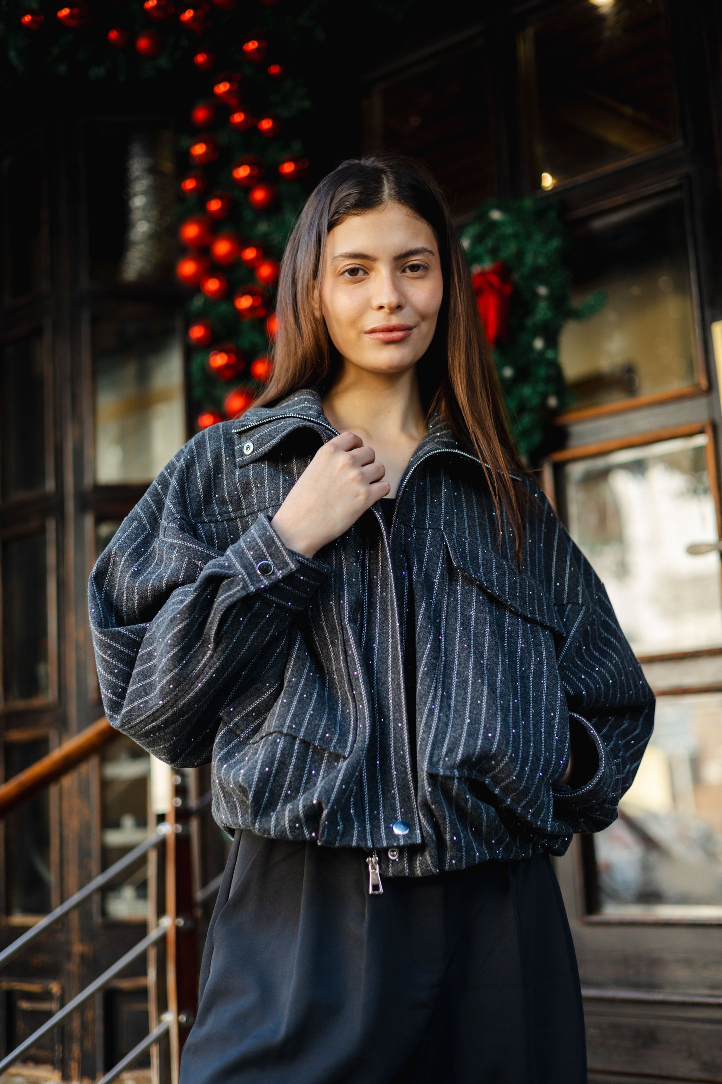 Star Daze Jacket in Dark Grey