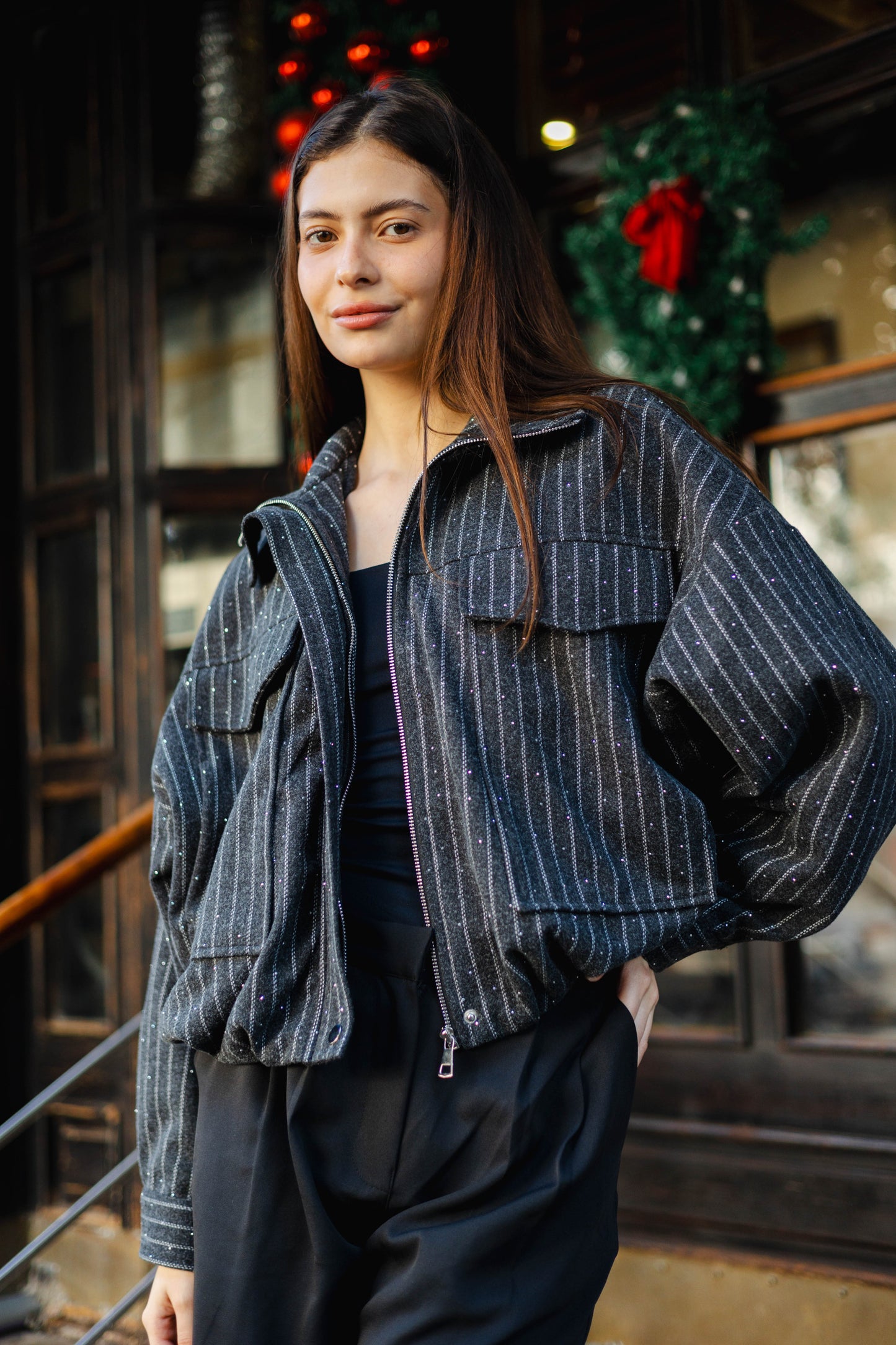 Star Daze Jacket in Dark Grey