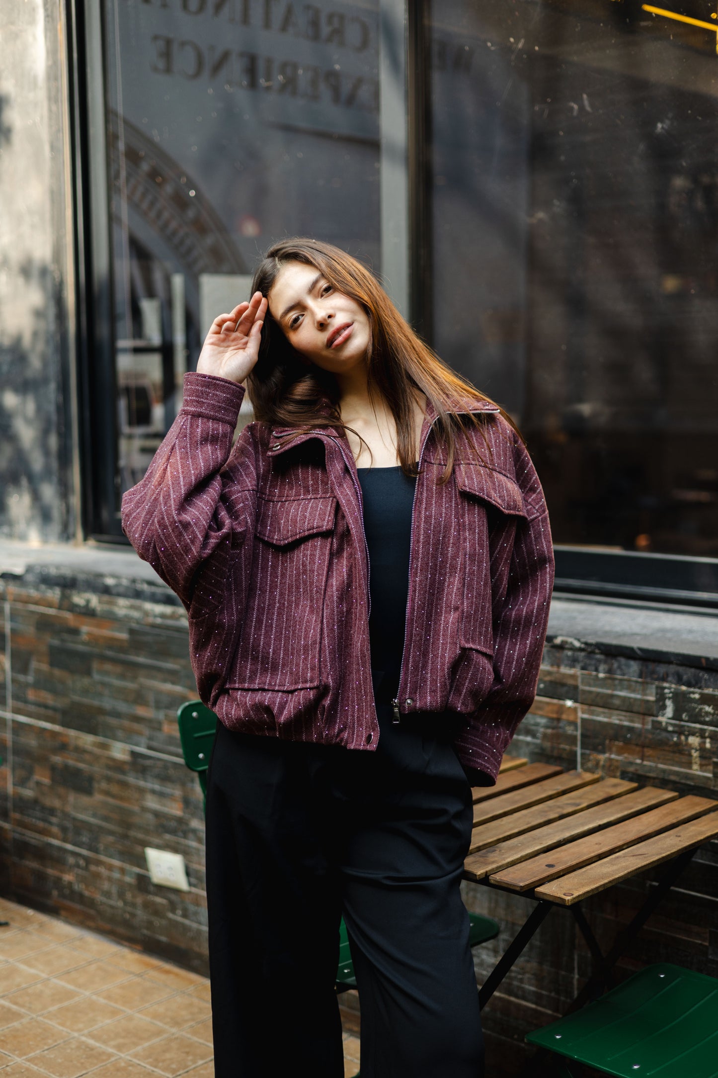 Star Daze Jacket in Burgundy