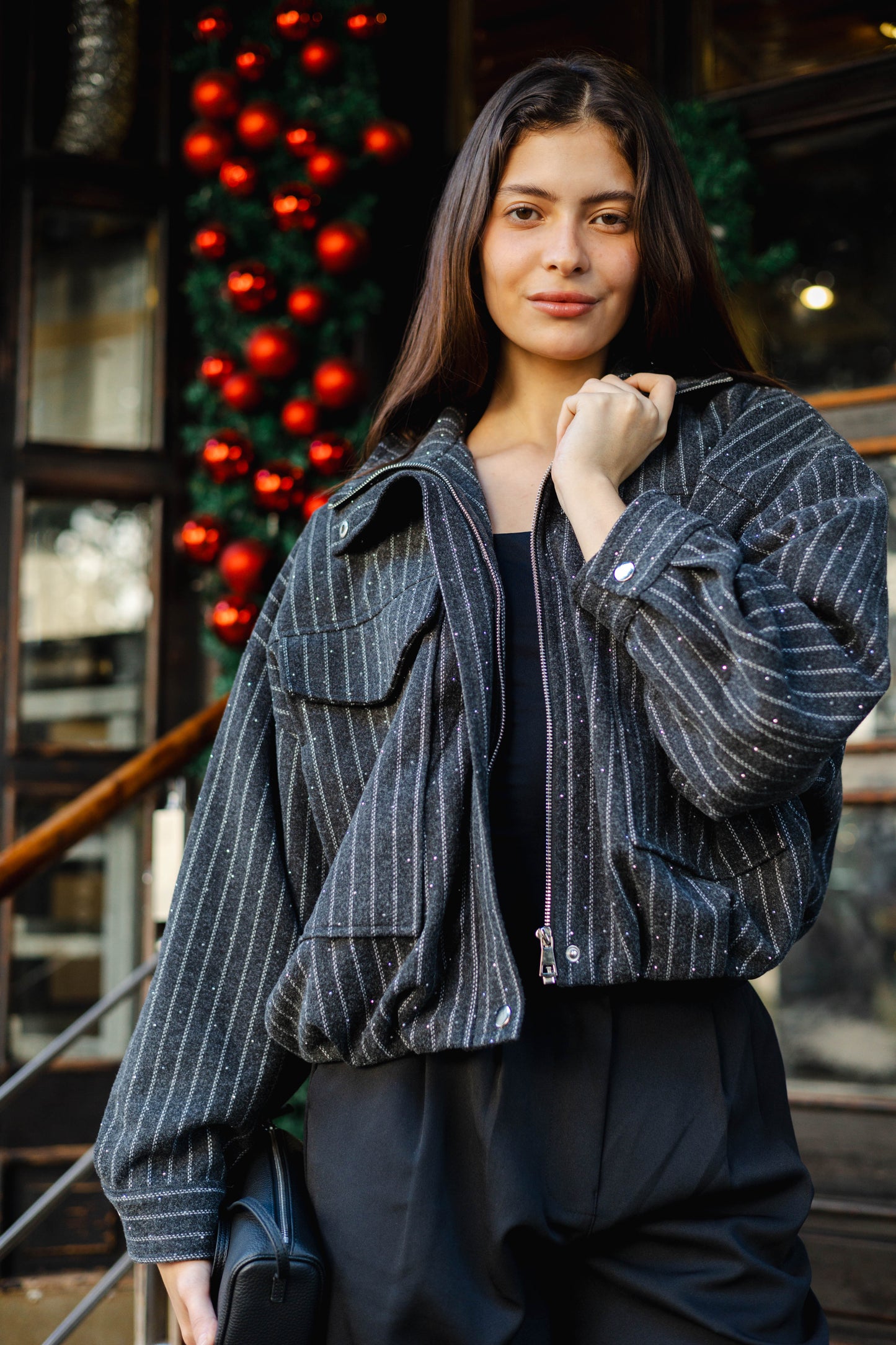 Star Daze Jacket in Dark Grey