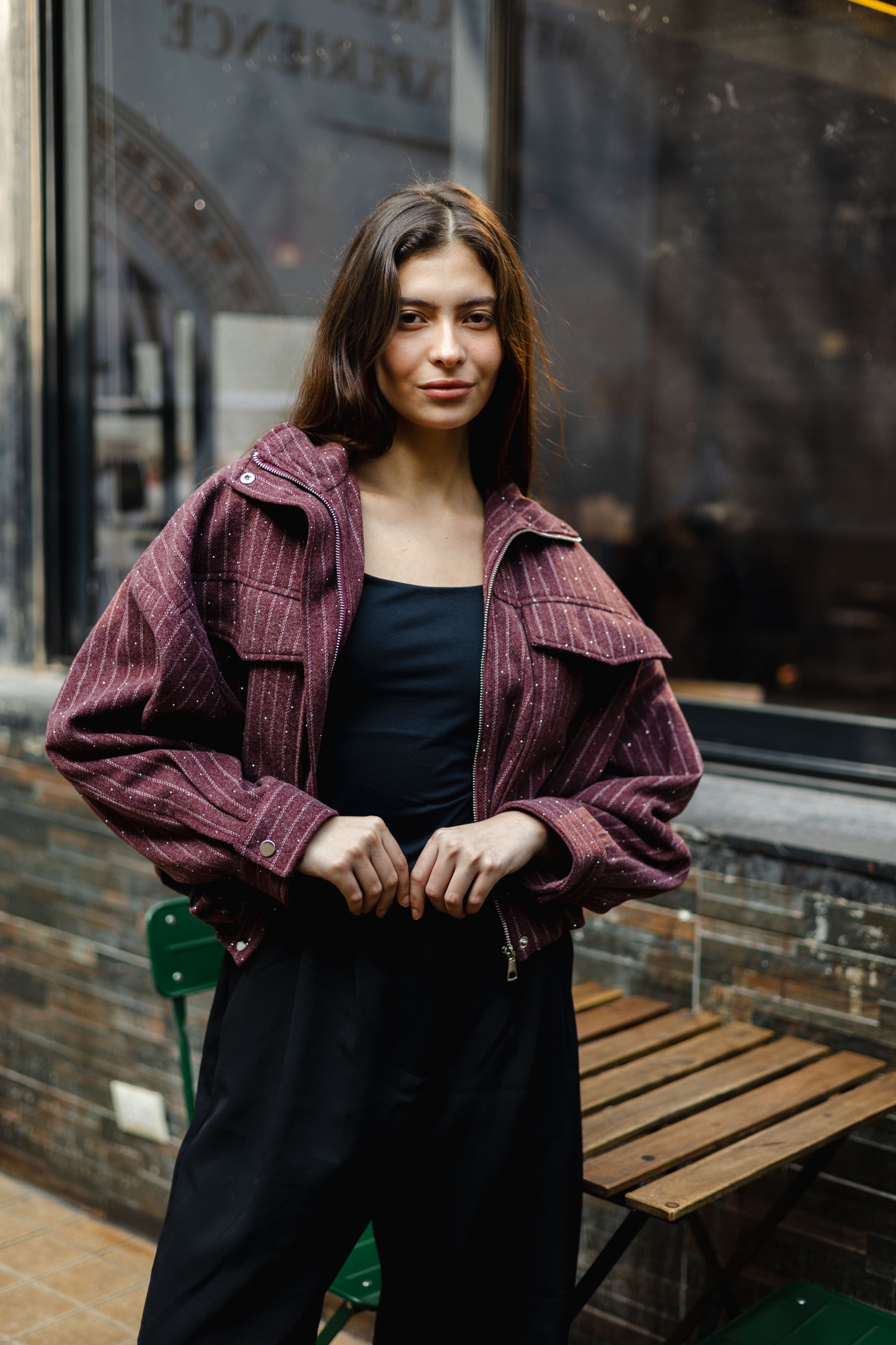 Star Daze Jacket in Burgundy