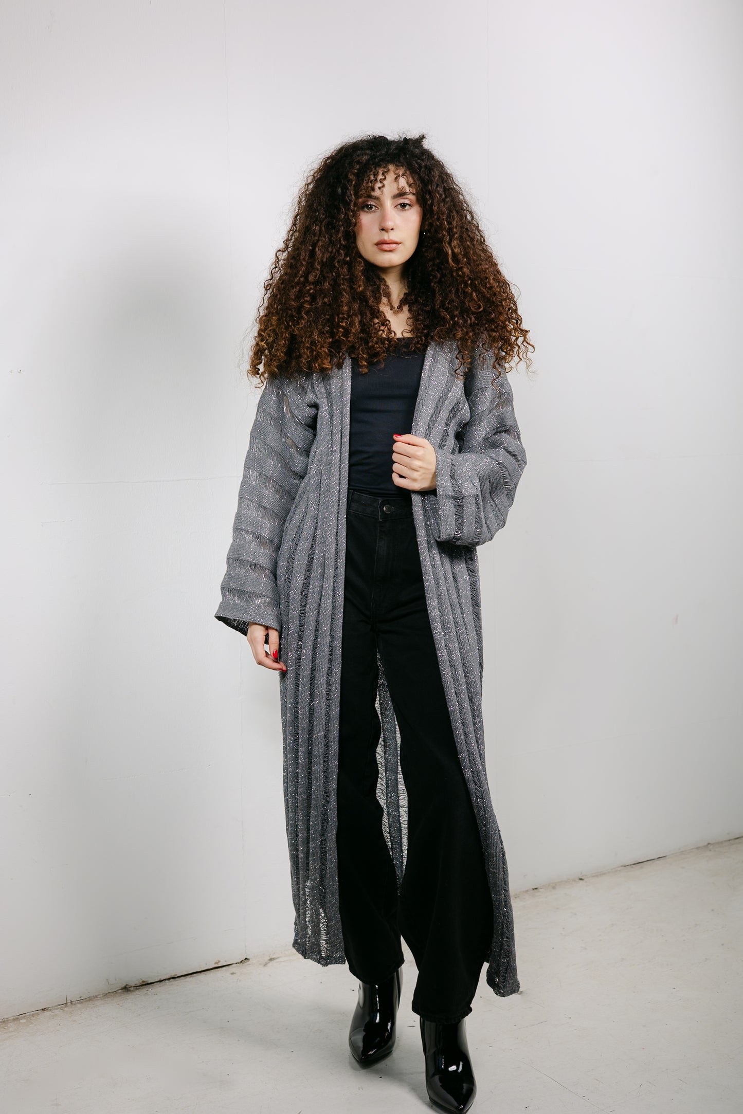 Sweet Attraction Cardigan in Shimmer grey