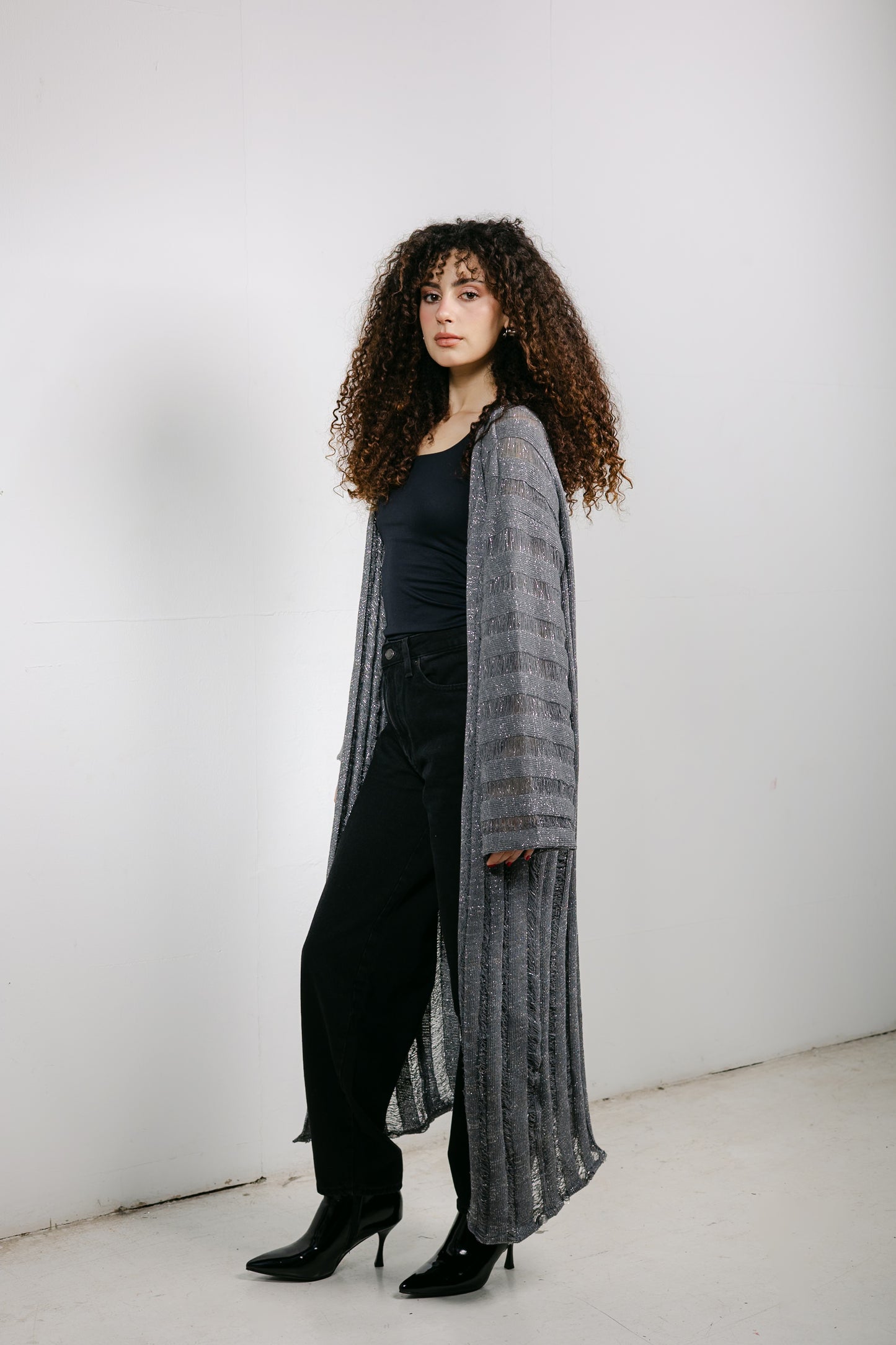 Sweet Attraction Cardigan in Shimmer grey