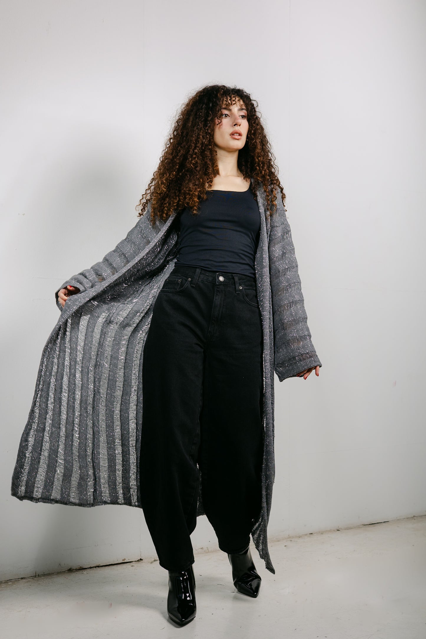 Sweet Attraction Cardigan in Shimmer grey