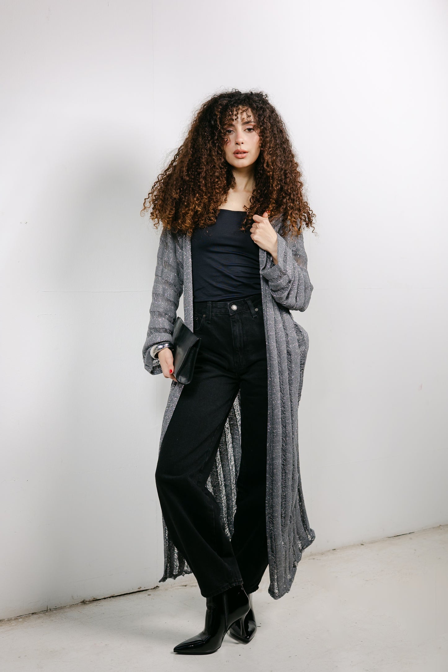 Sweet Attraction Cardigan in Shimmer grey