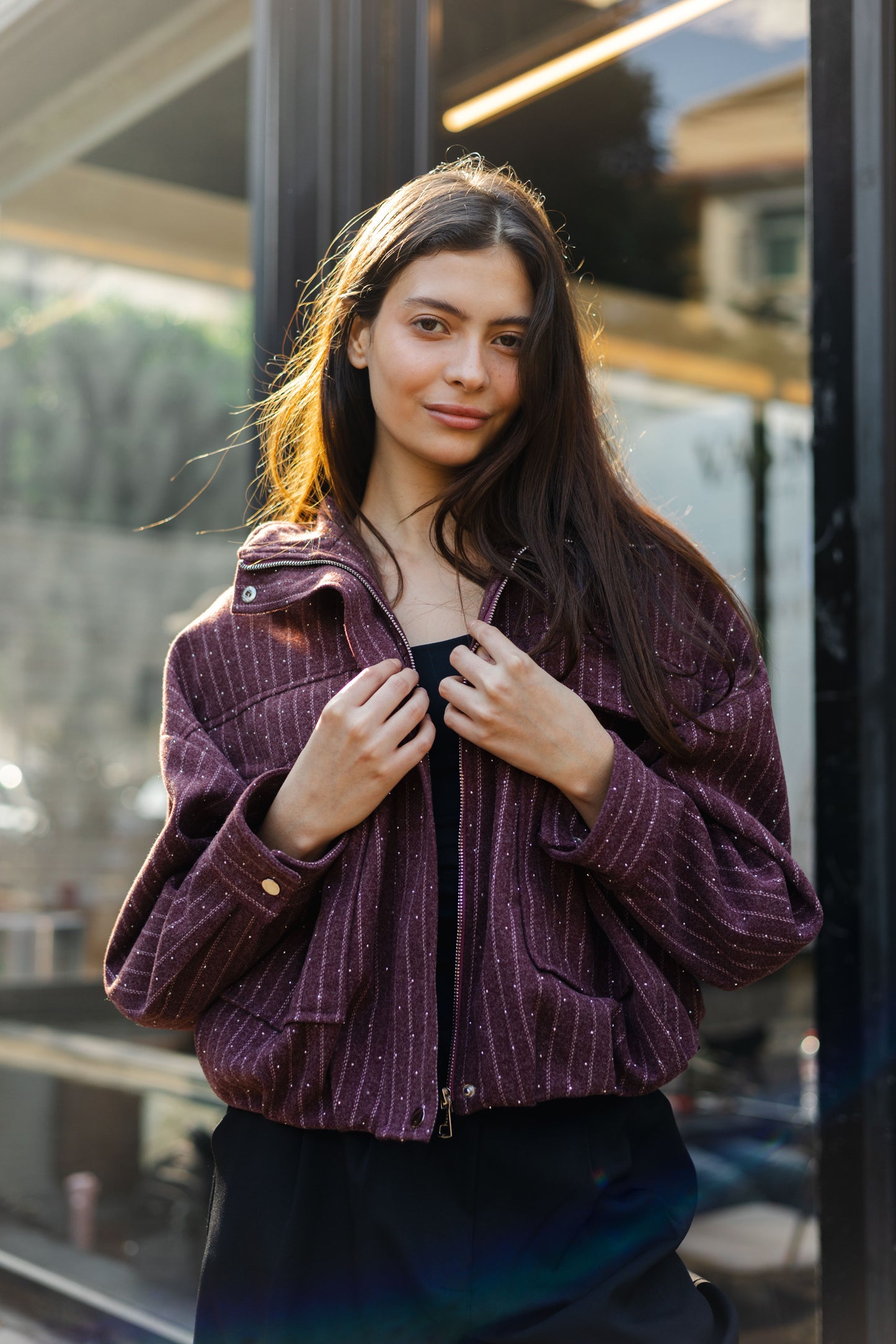 Star Daze Jacket in Burgundy