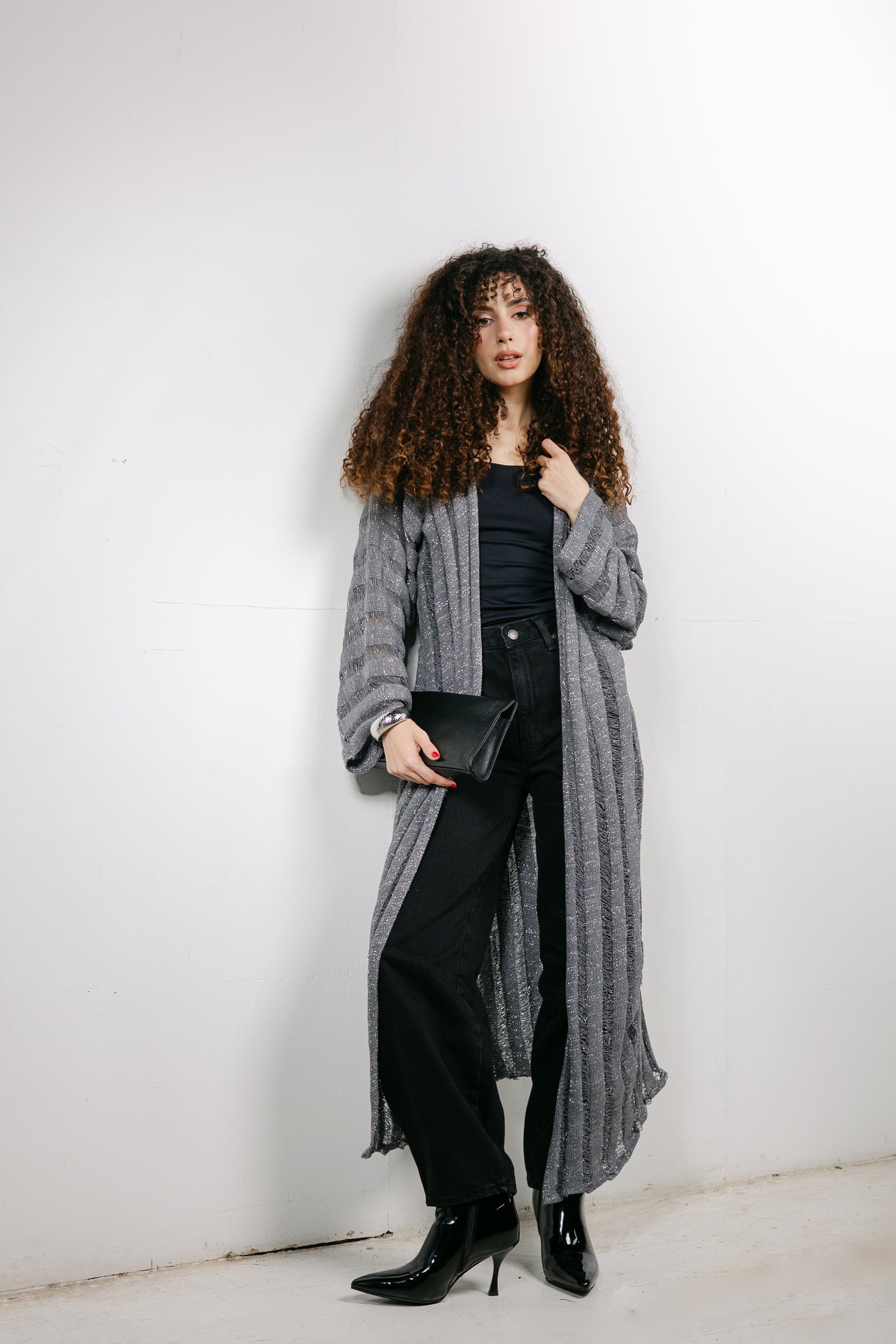 Sweet Attraction Cardigan in Shimmer grey