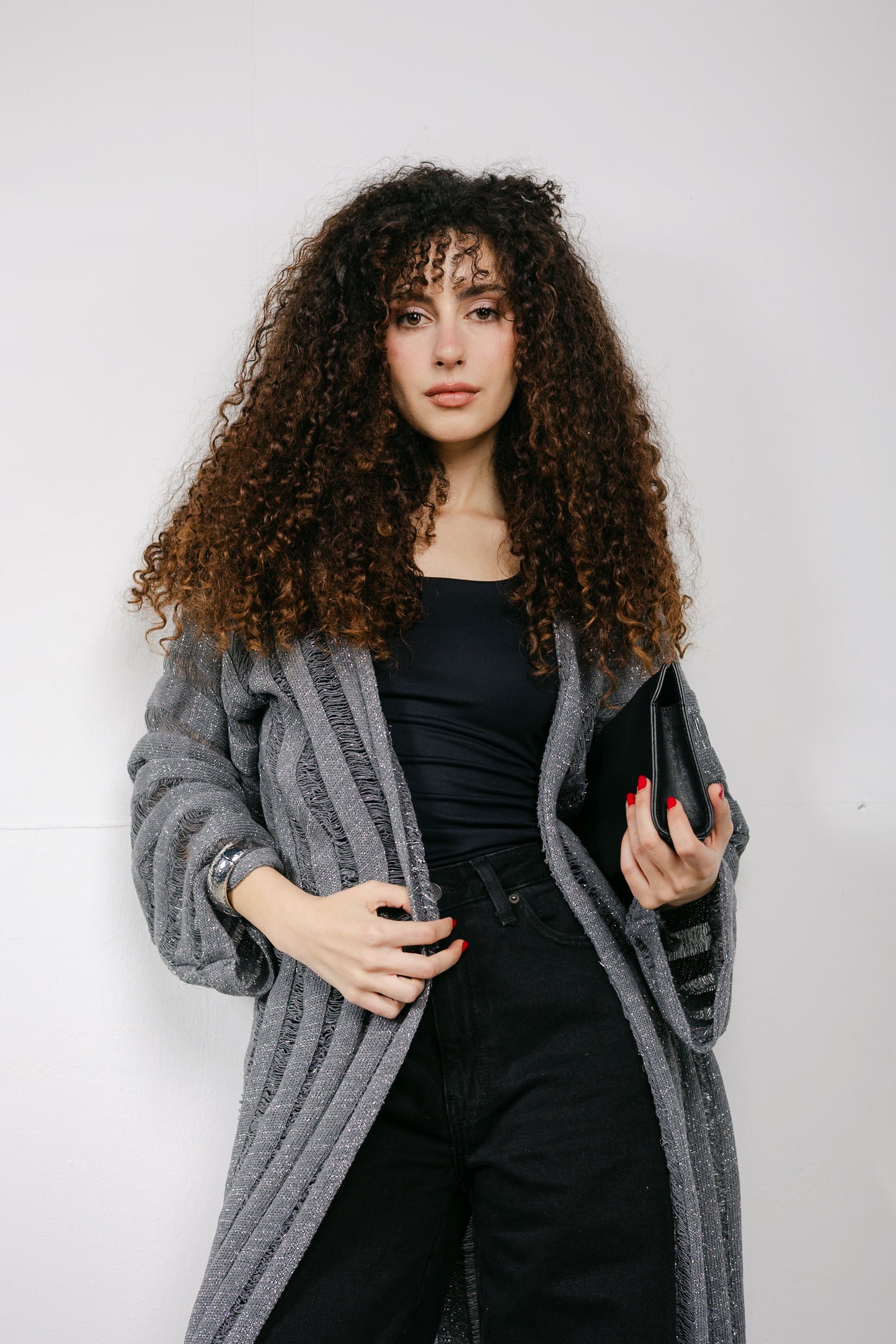 Sweet Attraction Cardigan in Shimmer grey