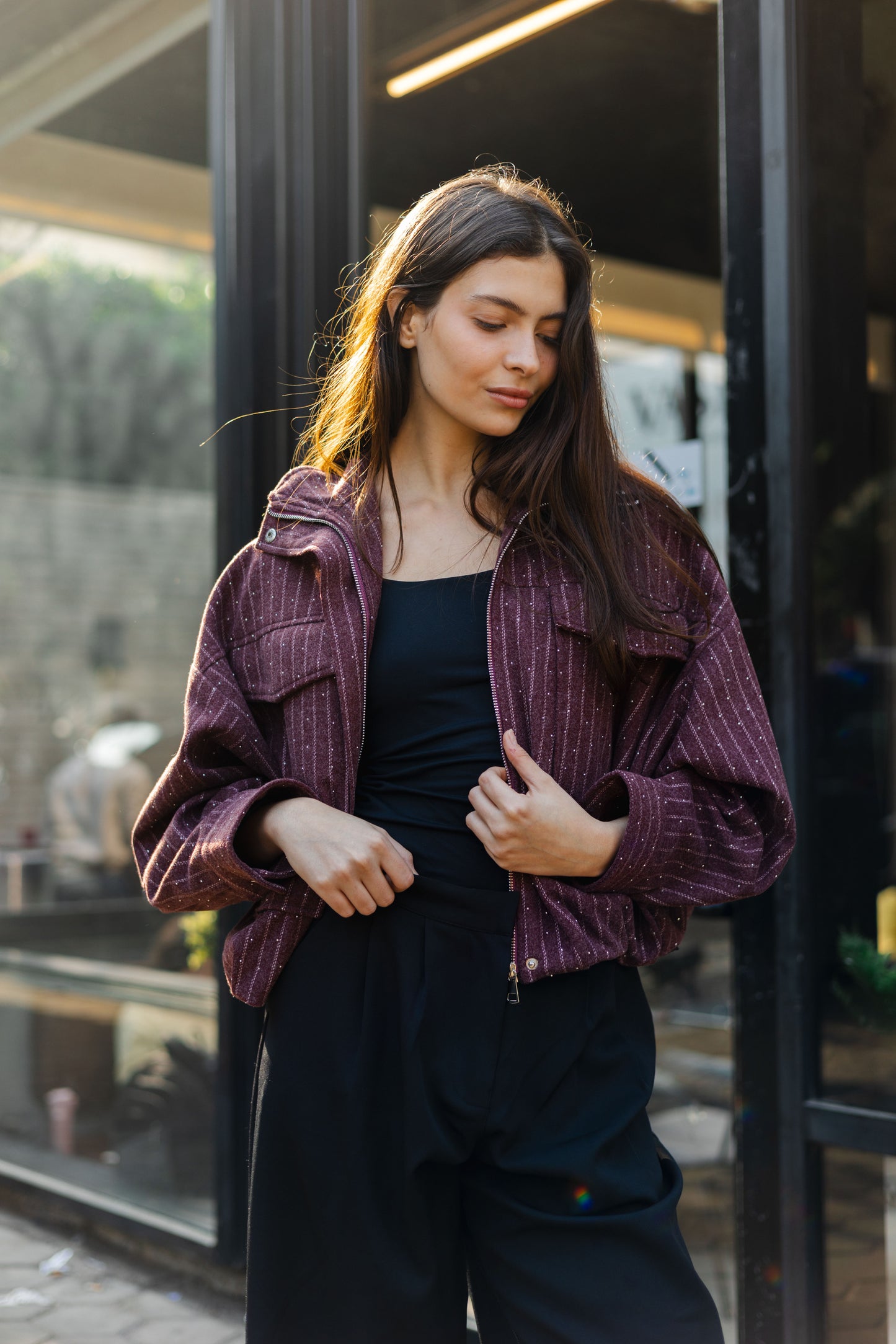 Star Daze Jacket in Burgundy