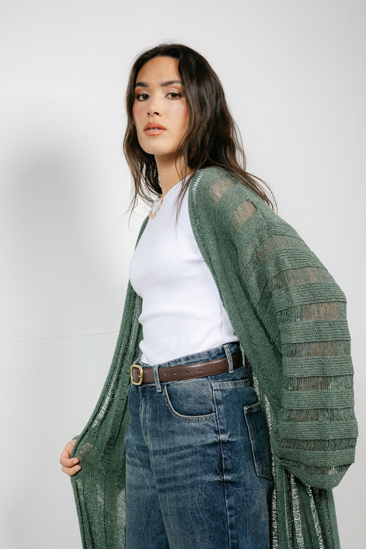 Sweet Attraction Cardigan in Olive