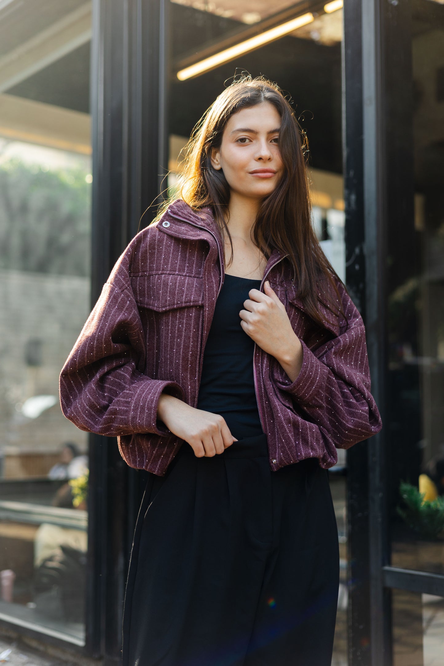 Star Daze Jacket in Burgundy