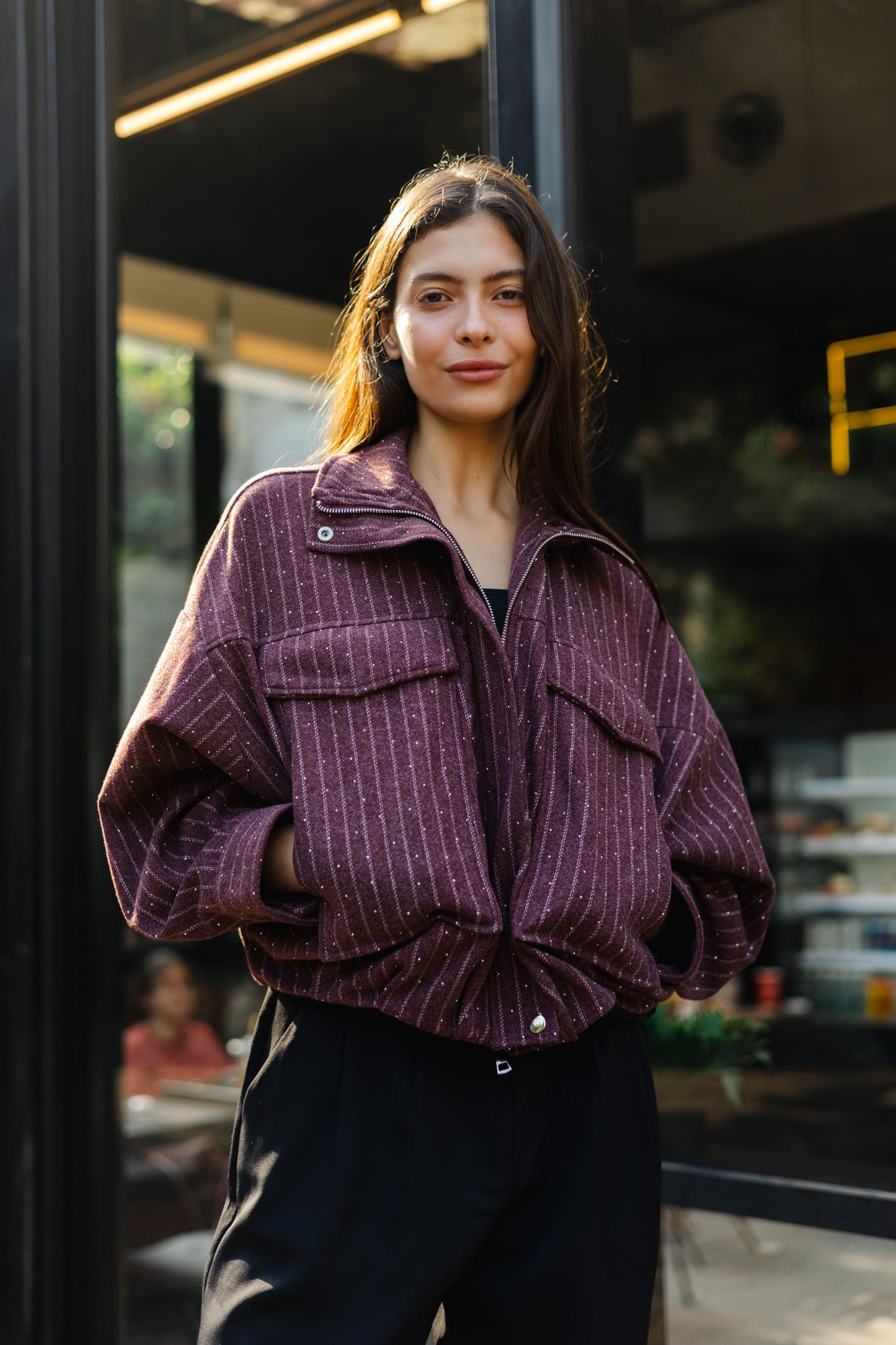 Star Daze Jacket in Burgundy