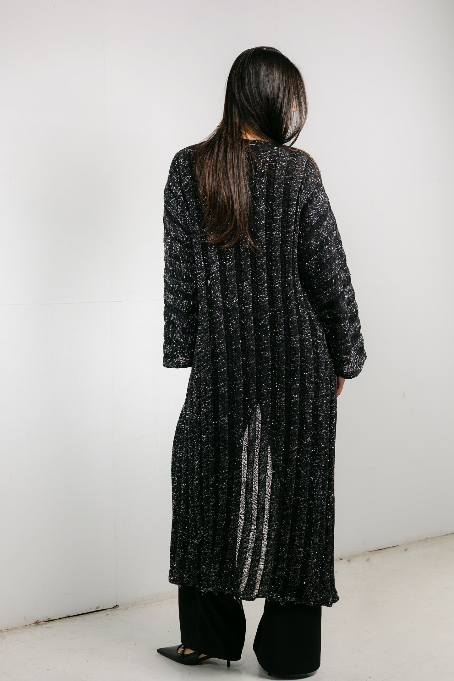 Sweet Attraction Cardigan in Shimmer black