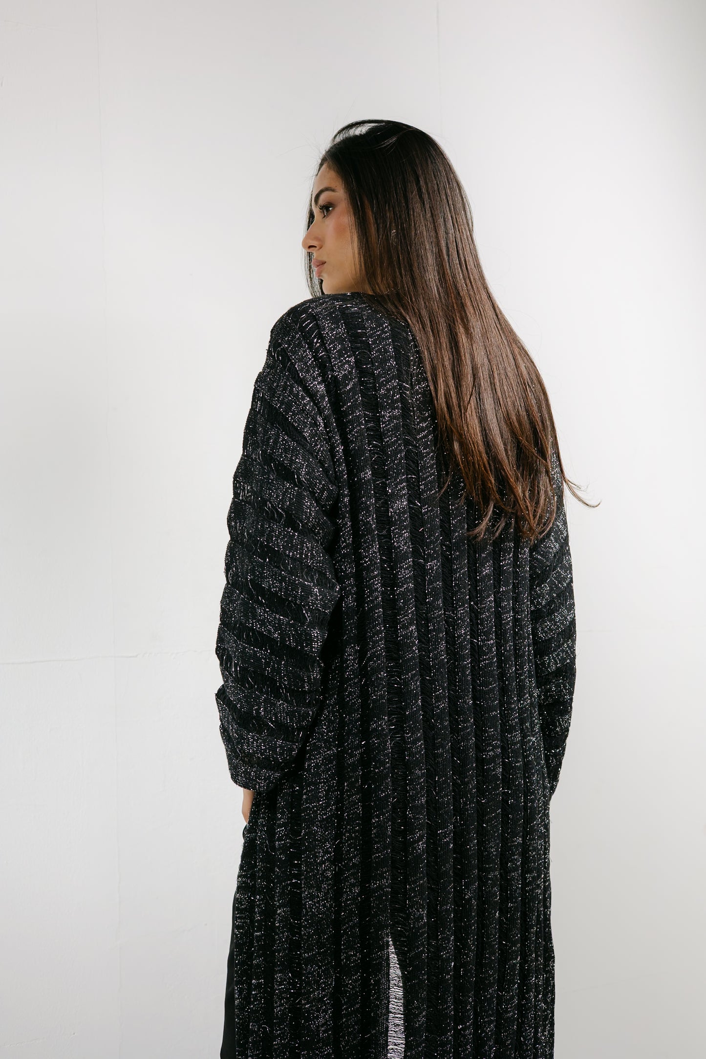 Sweet Attraction Cardigan in Shimmer black