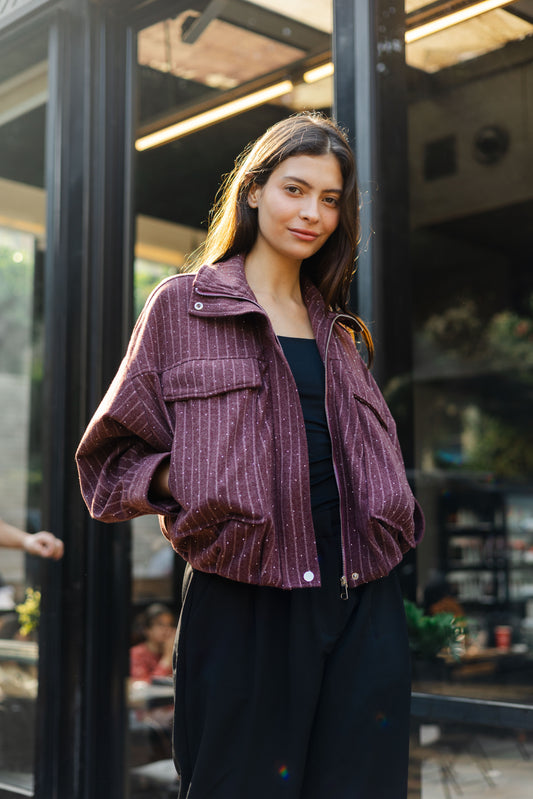 Star Daze Jacket in Burgundy