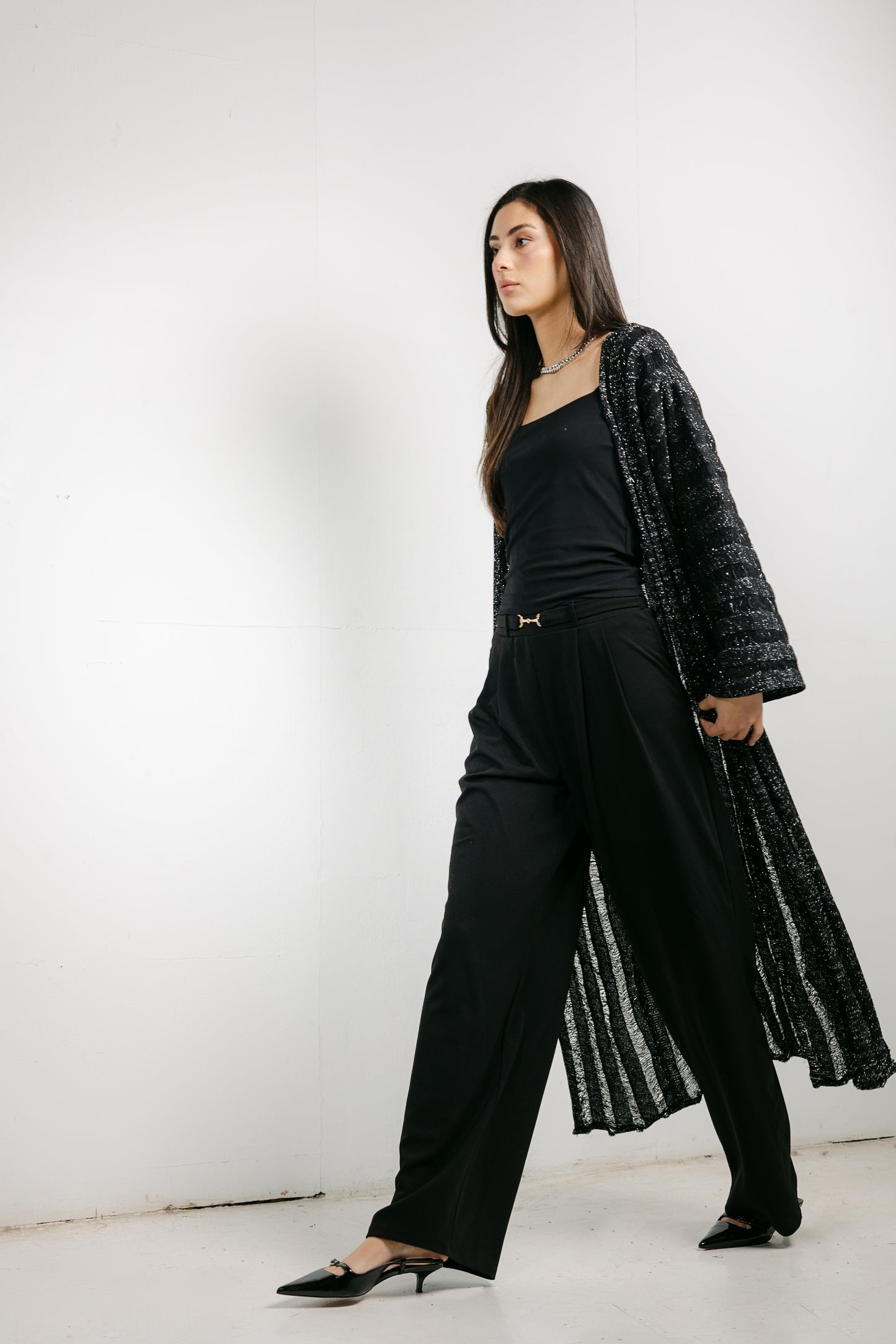 Sweet Attraction Cardigan in Shimmer black
