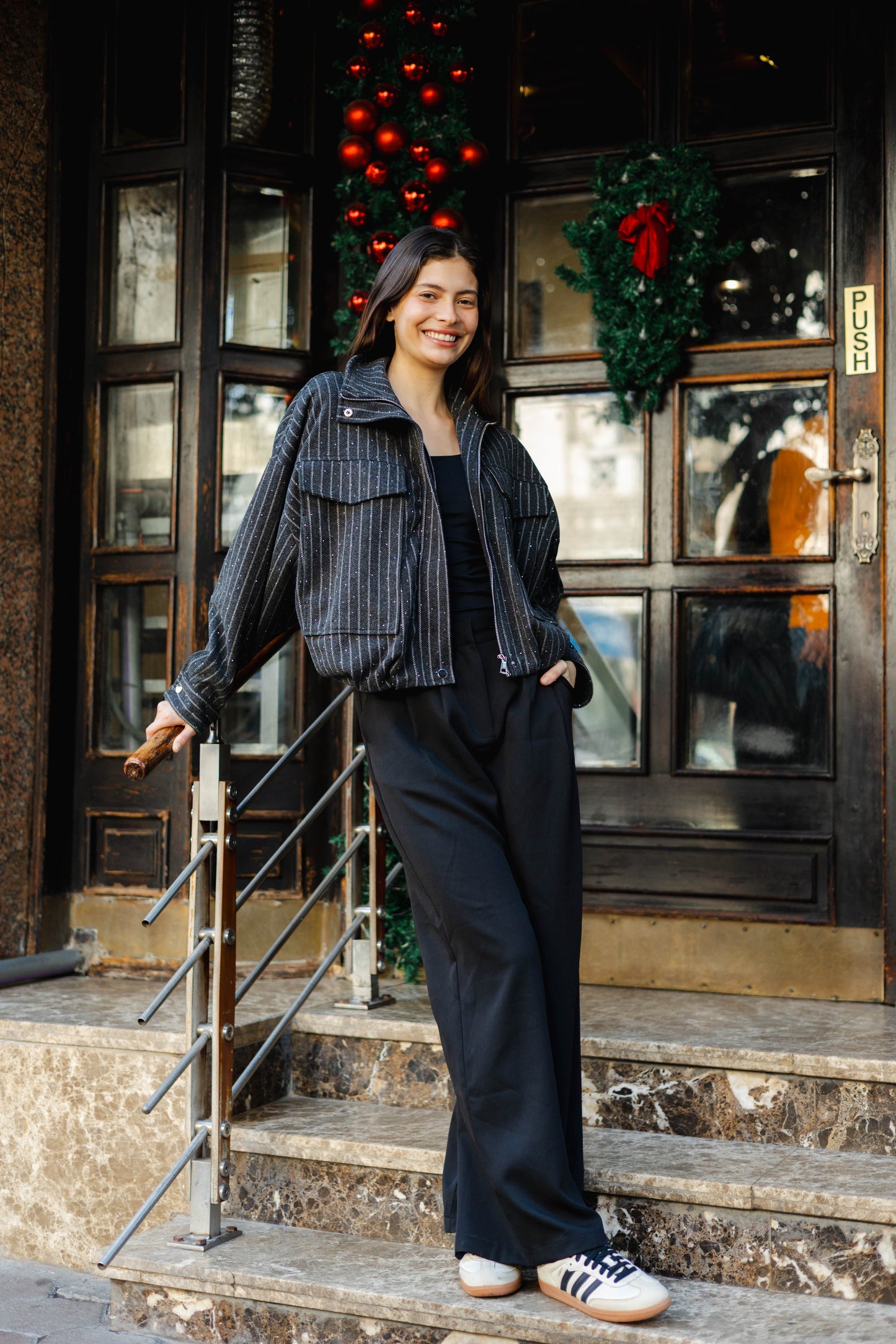 Star Daze Jacket in Dark Grey