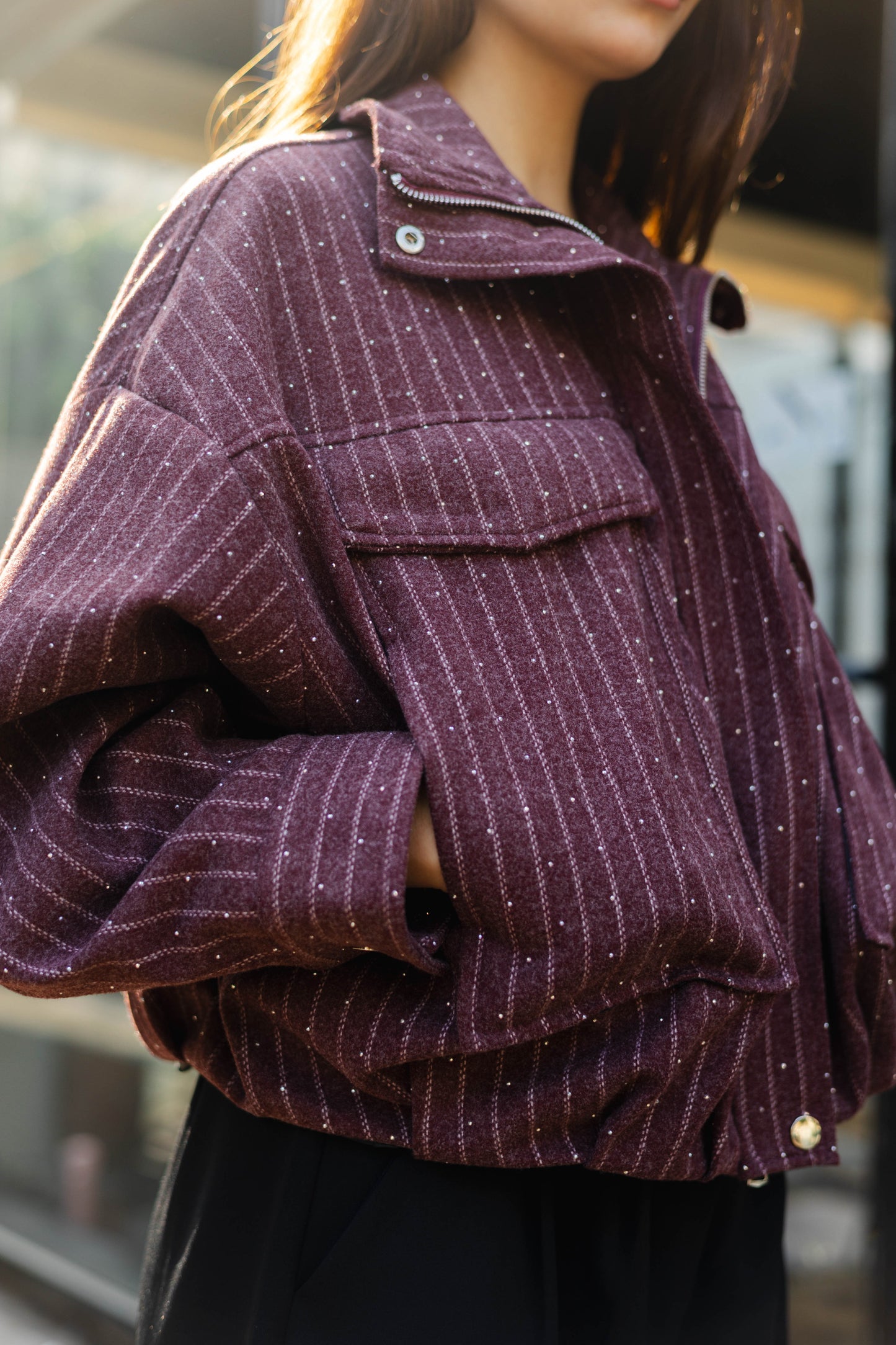 Star Daze Jacket in Burgundy