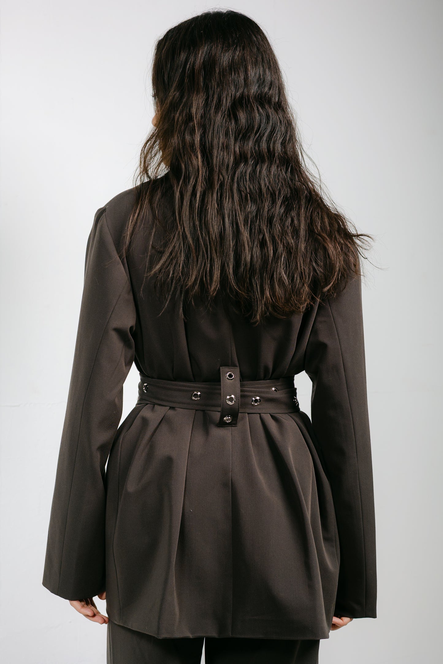 Silver Bells Blazer Set in Brown