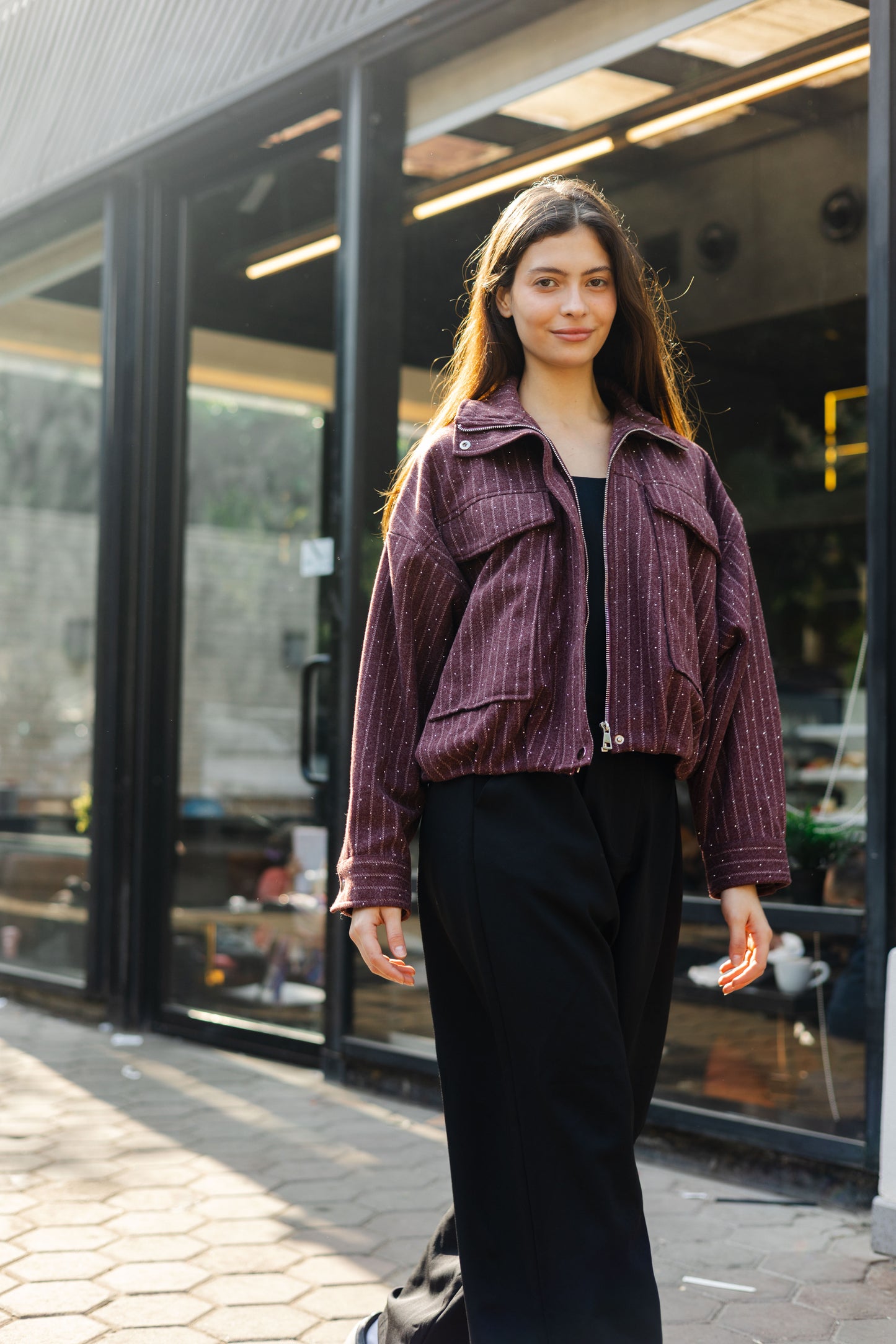 Star Daze Jacket in Burgundy