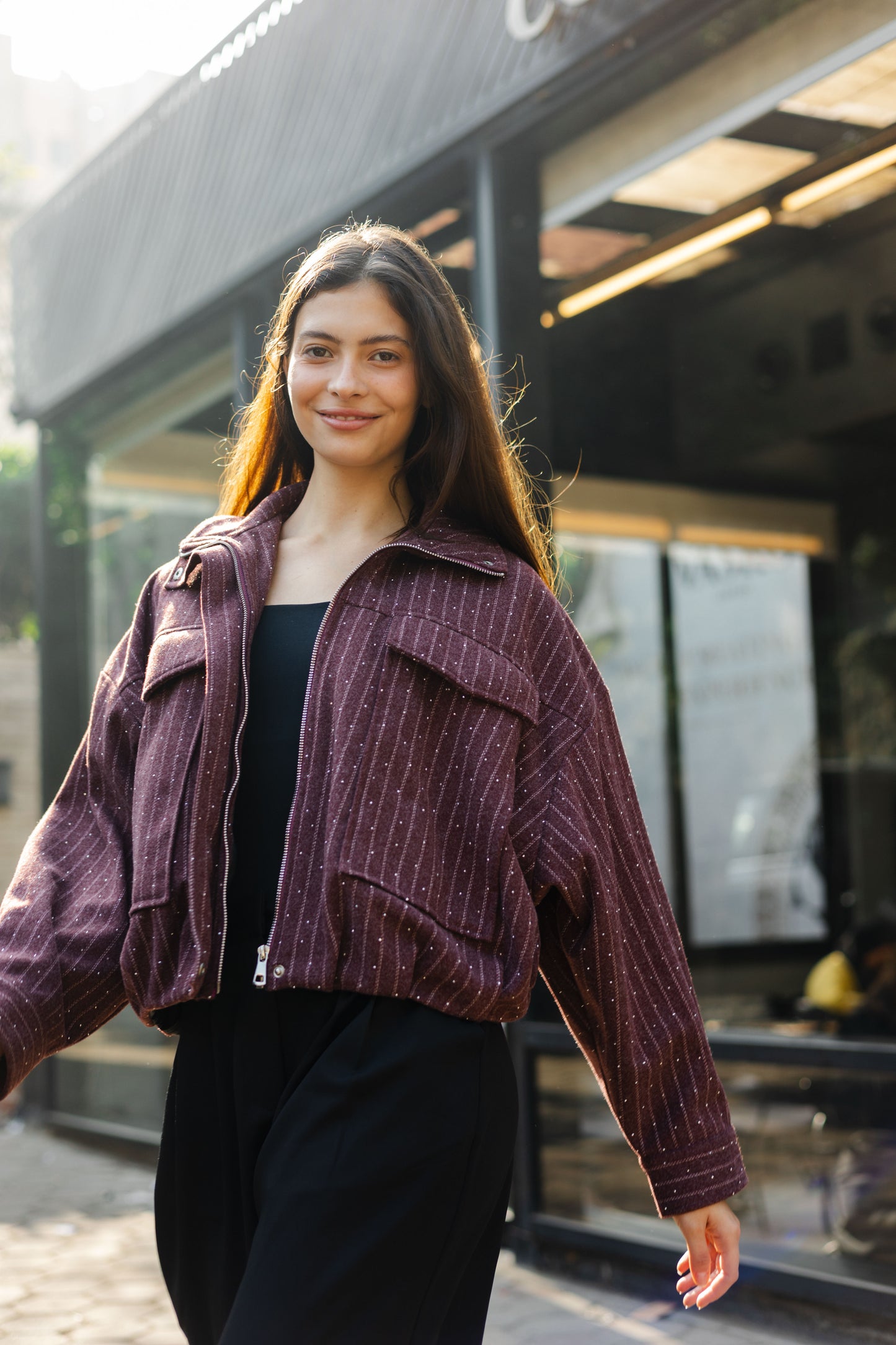 Star Daze Jacket in Burgundy