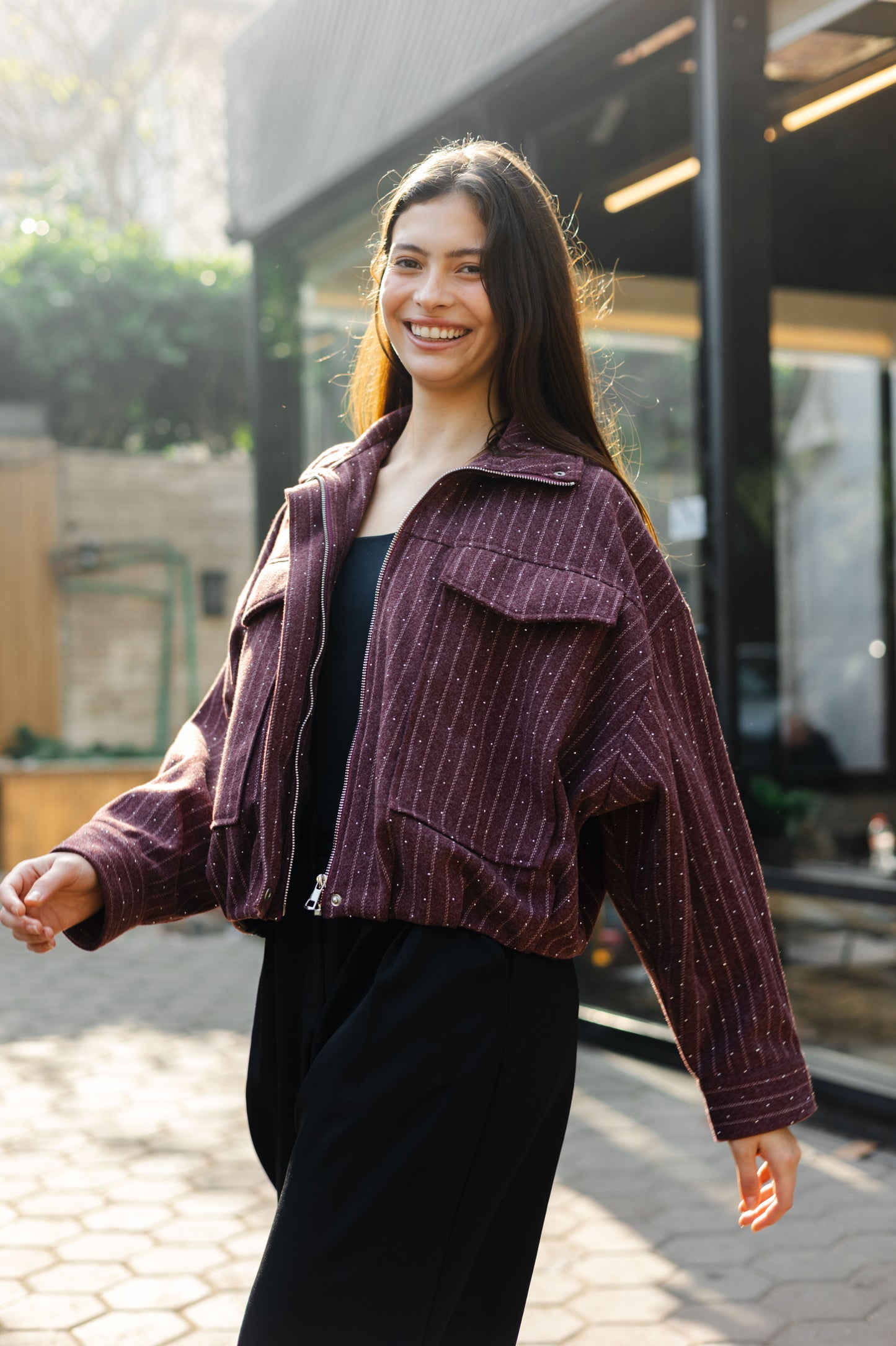 Star Daze Jacket in Burgundy