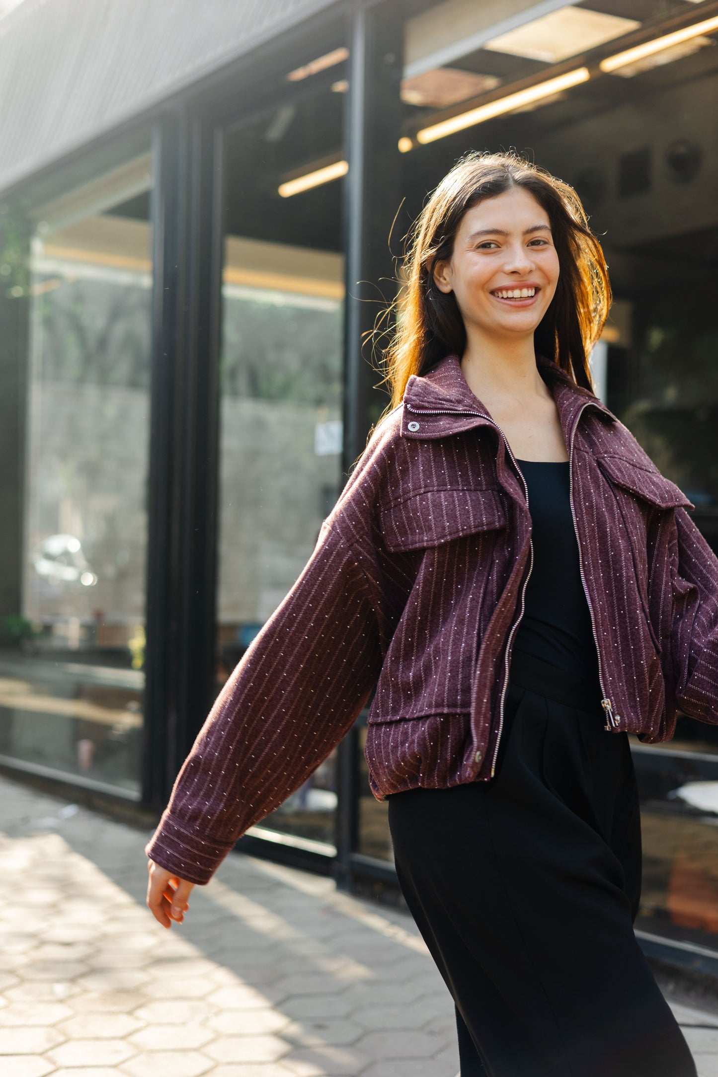 Star Daze Jacket in Burgundy