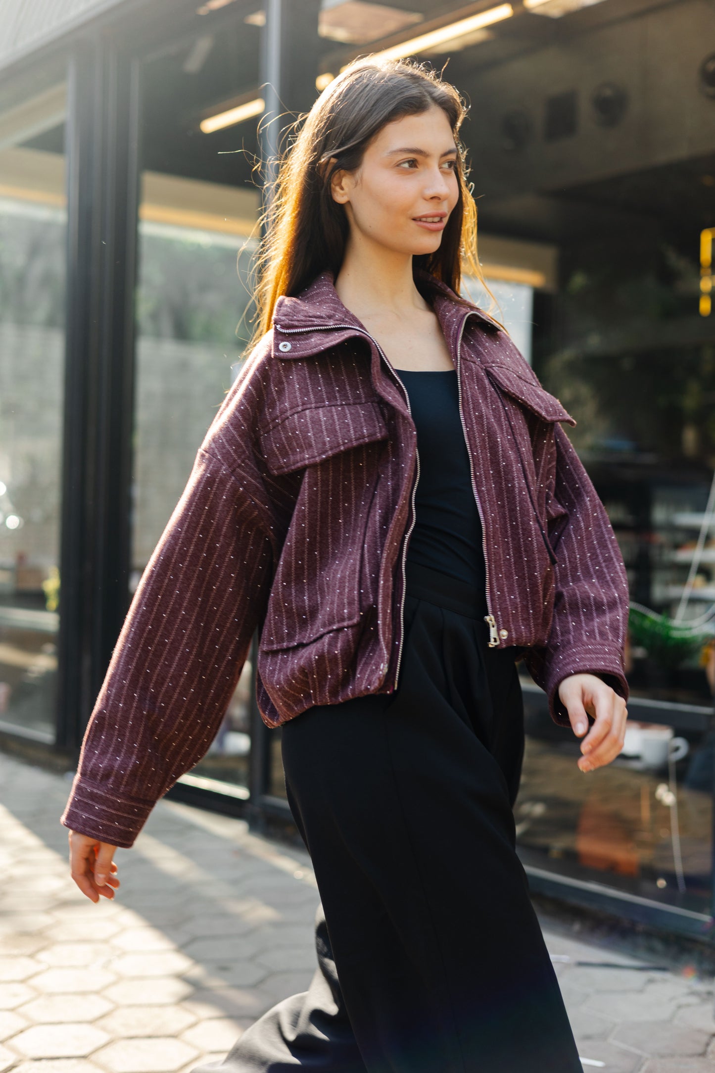 Star Daze Jacket in Burgundy