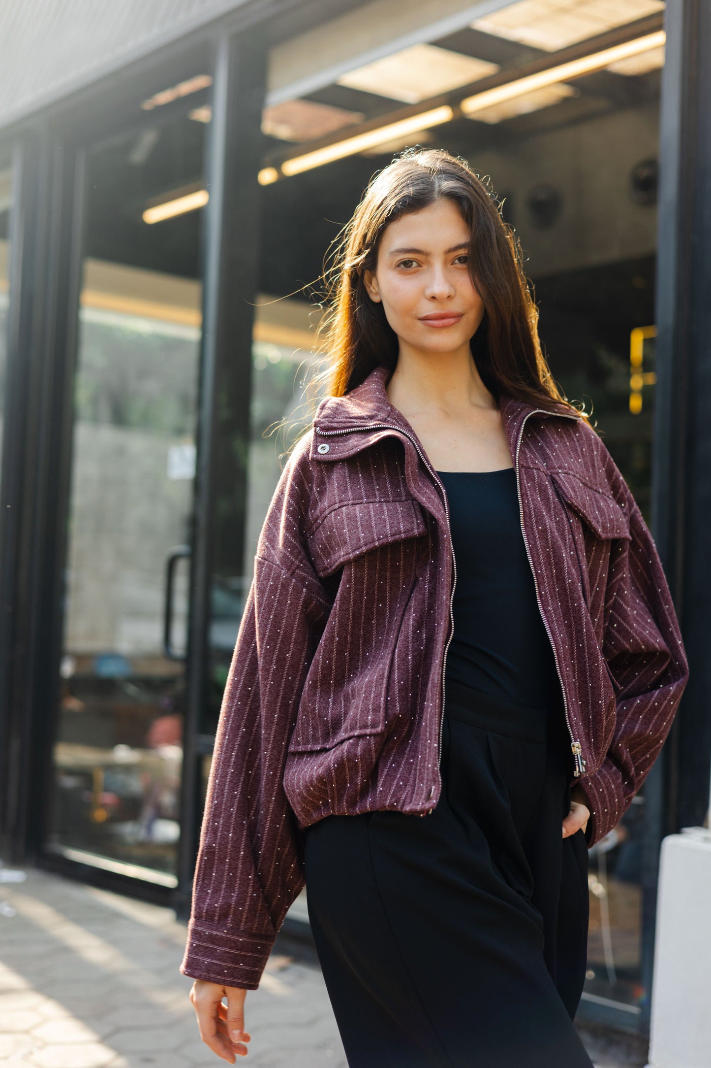Star Daze Jacket in Burgundy
