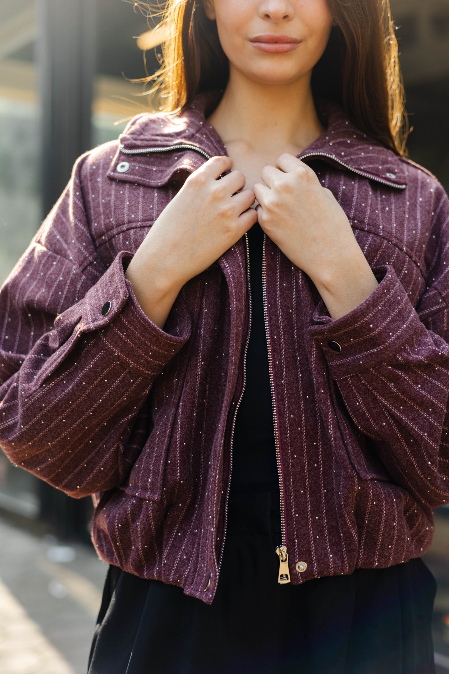 Star Daze Jacket in Burgundy
