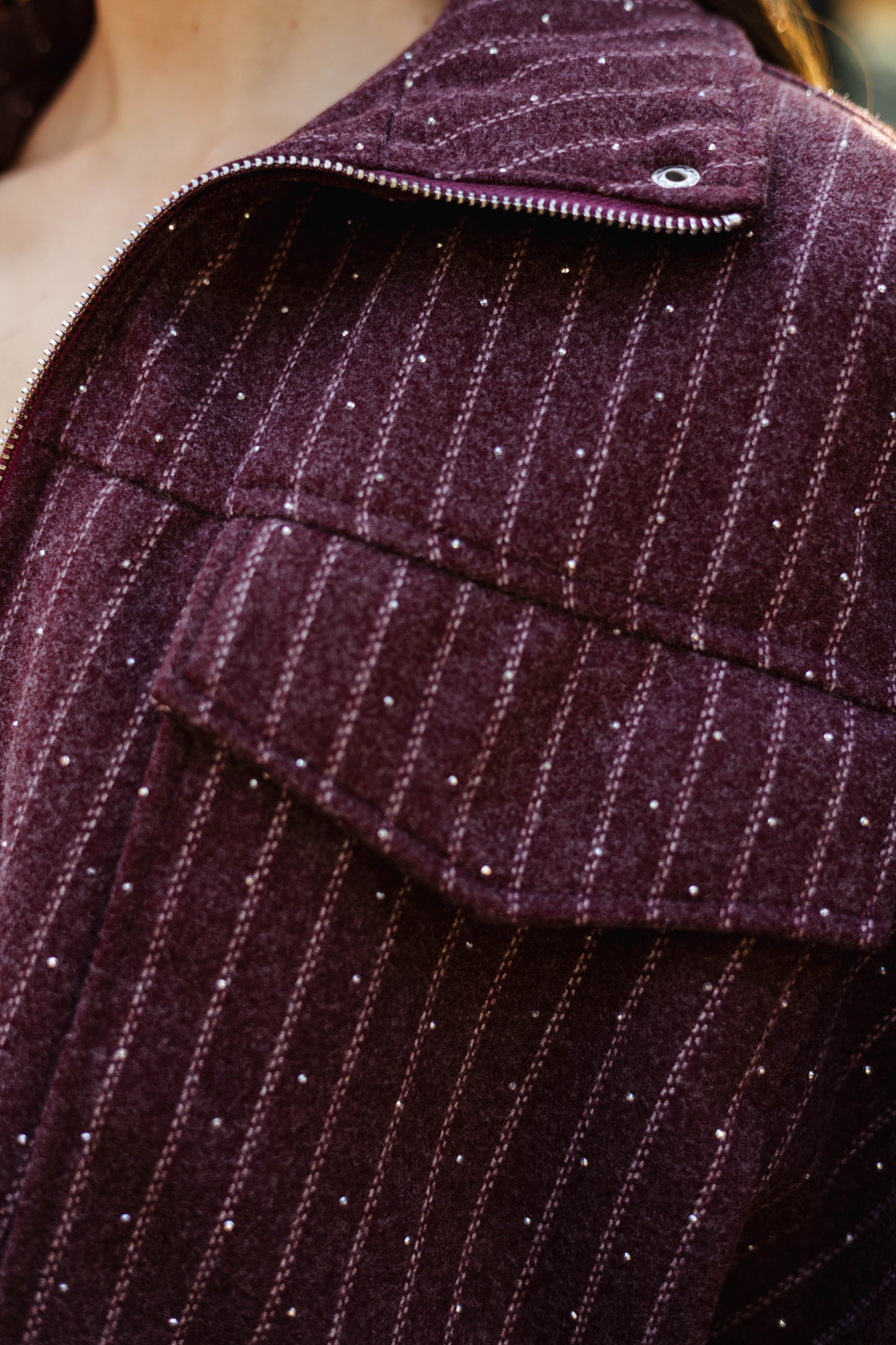 Star Daze Jacket in Burgundy