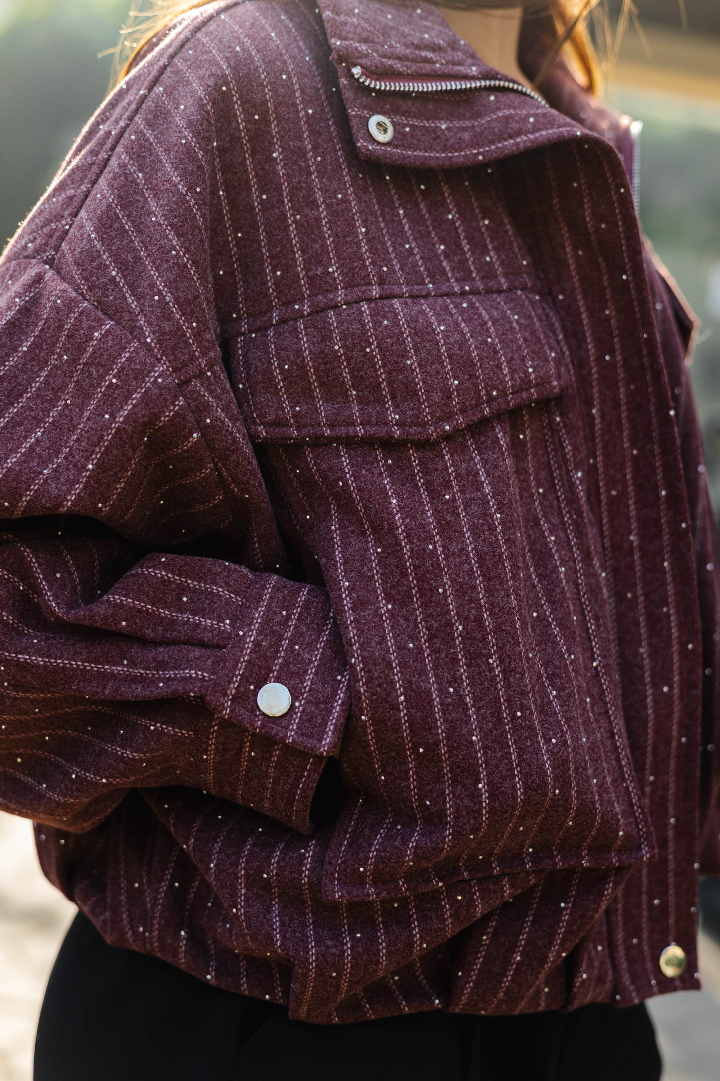 Star Daze Jacket in Burgundy