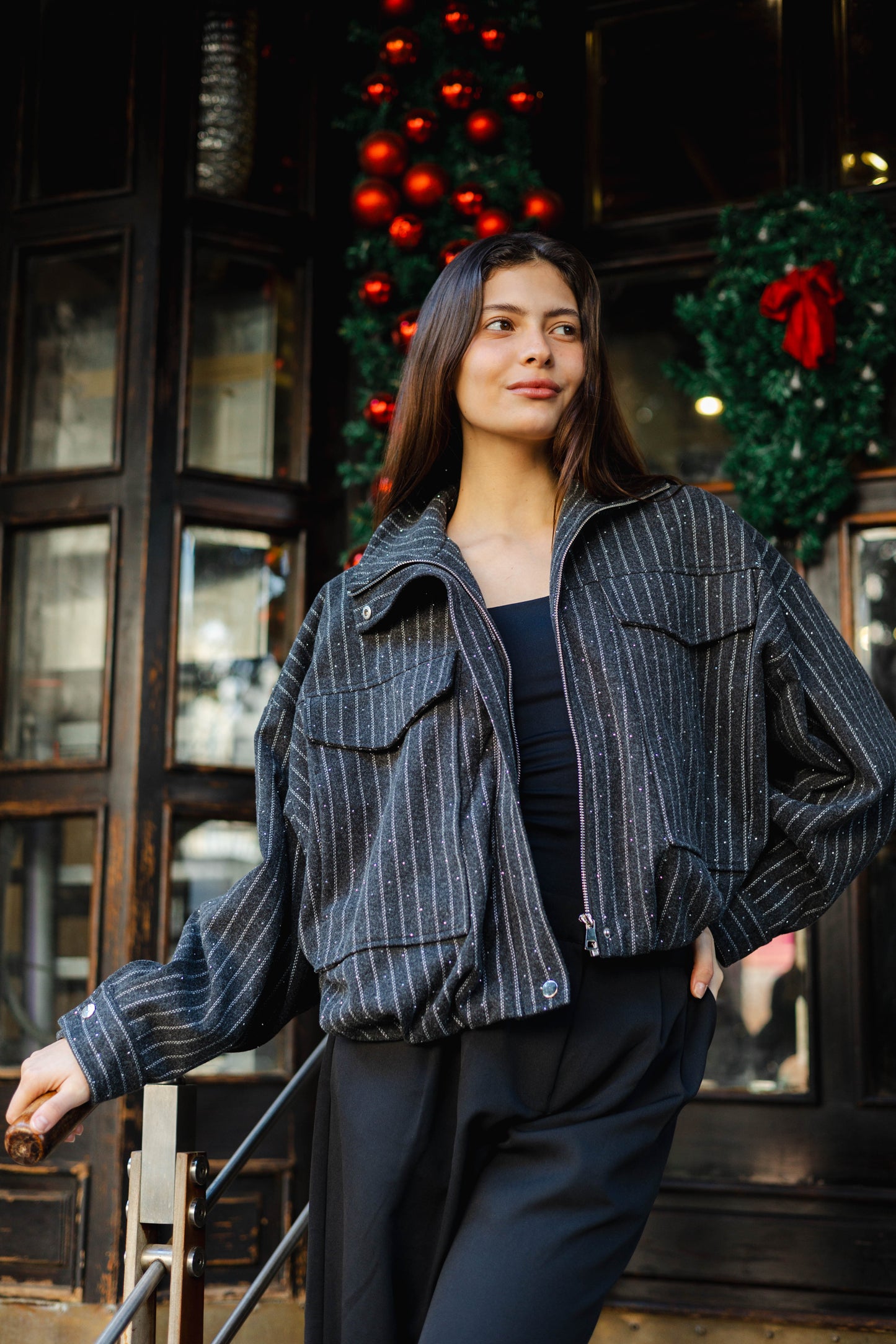 Star Daze Jacket in Dark Grey