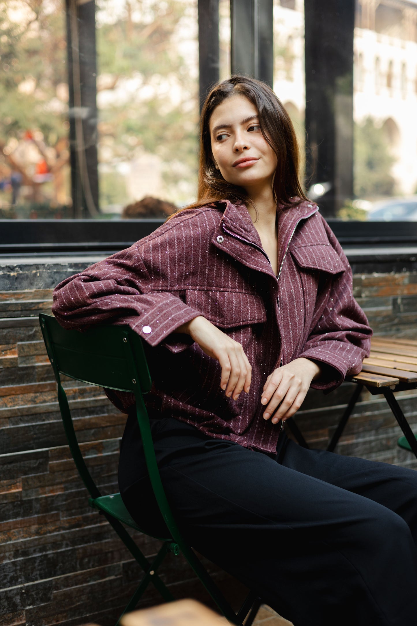 Star Daze Jacket in Burgundy