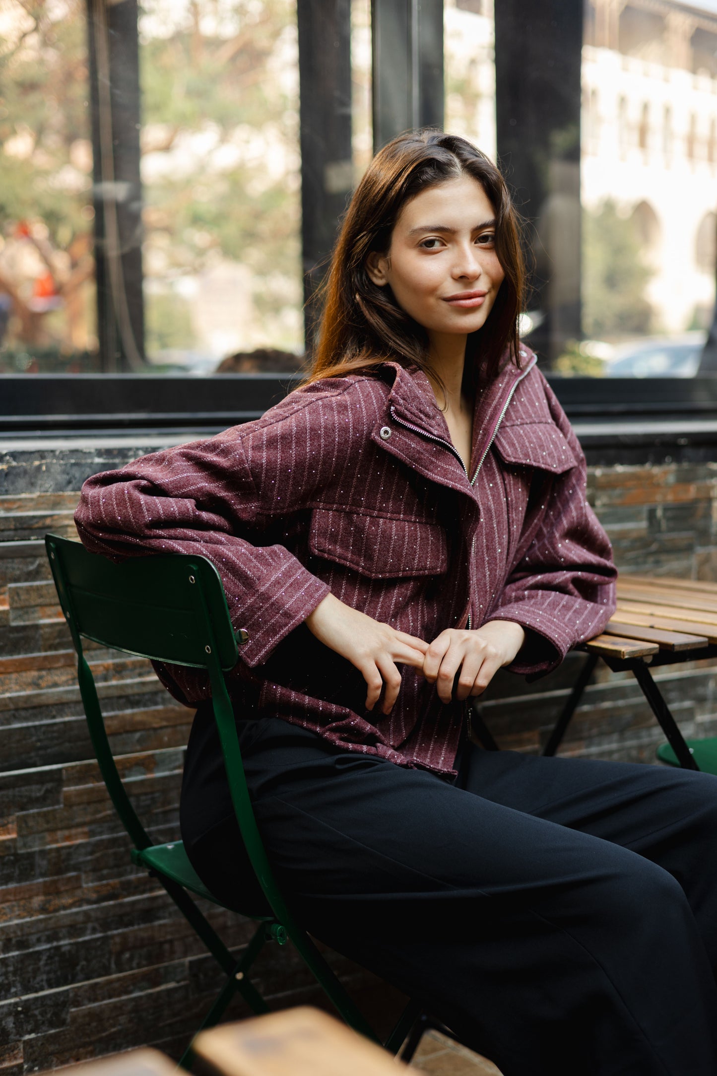 Star Daze Jacket in Burgundy