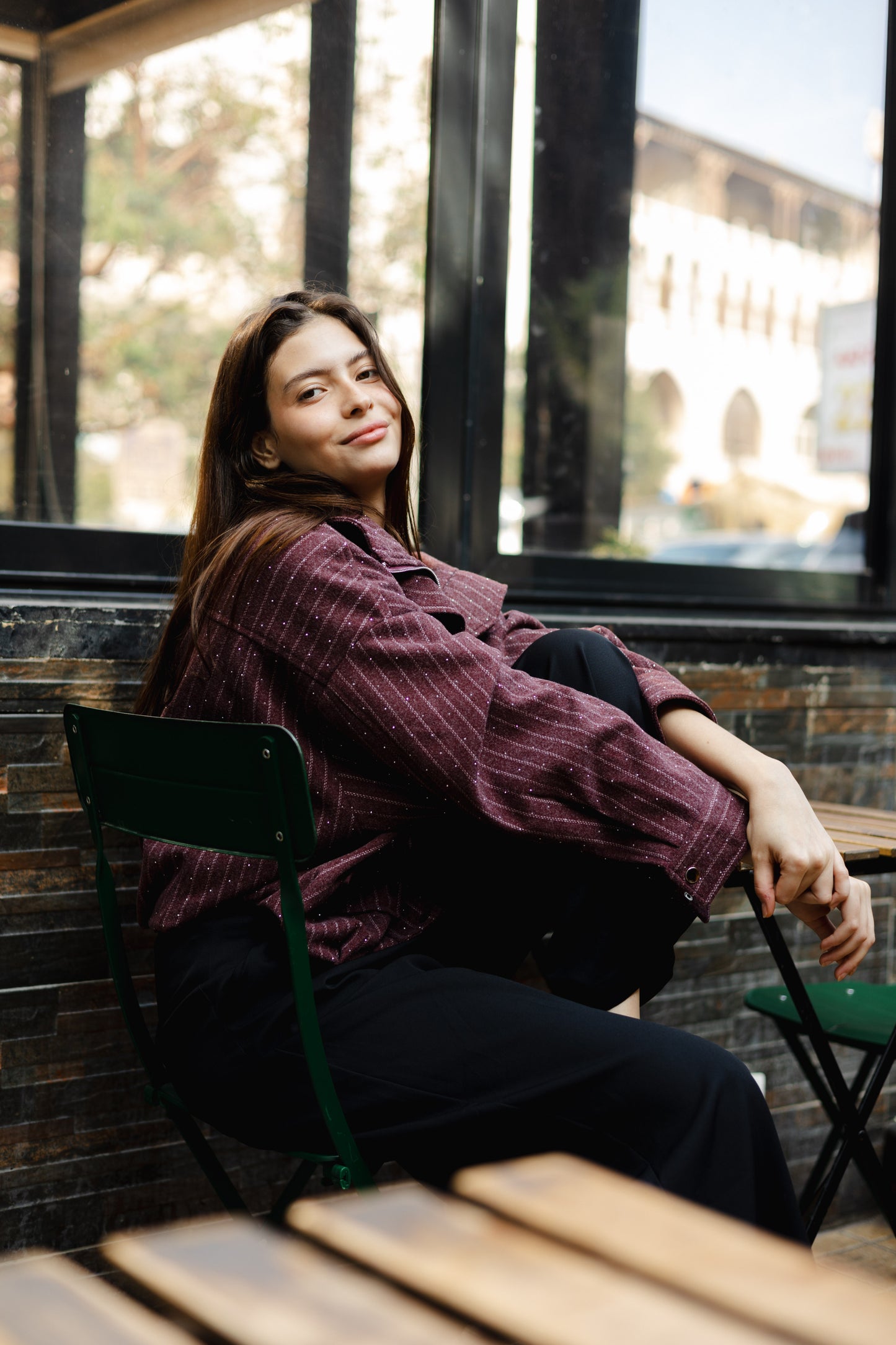 Star Daze Jacket in Burgundy