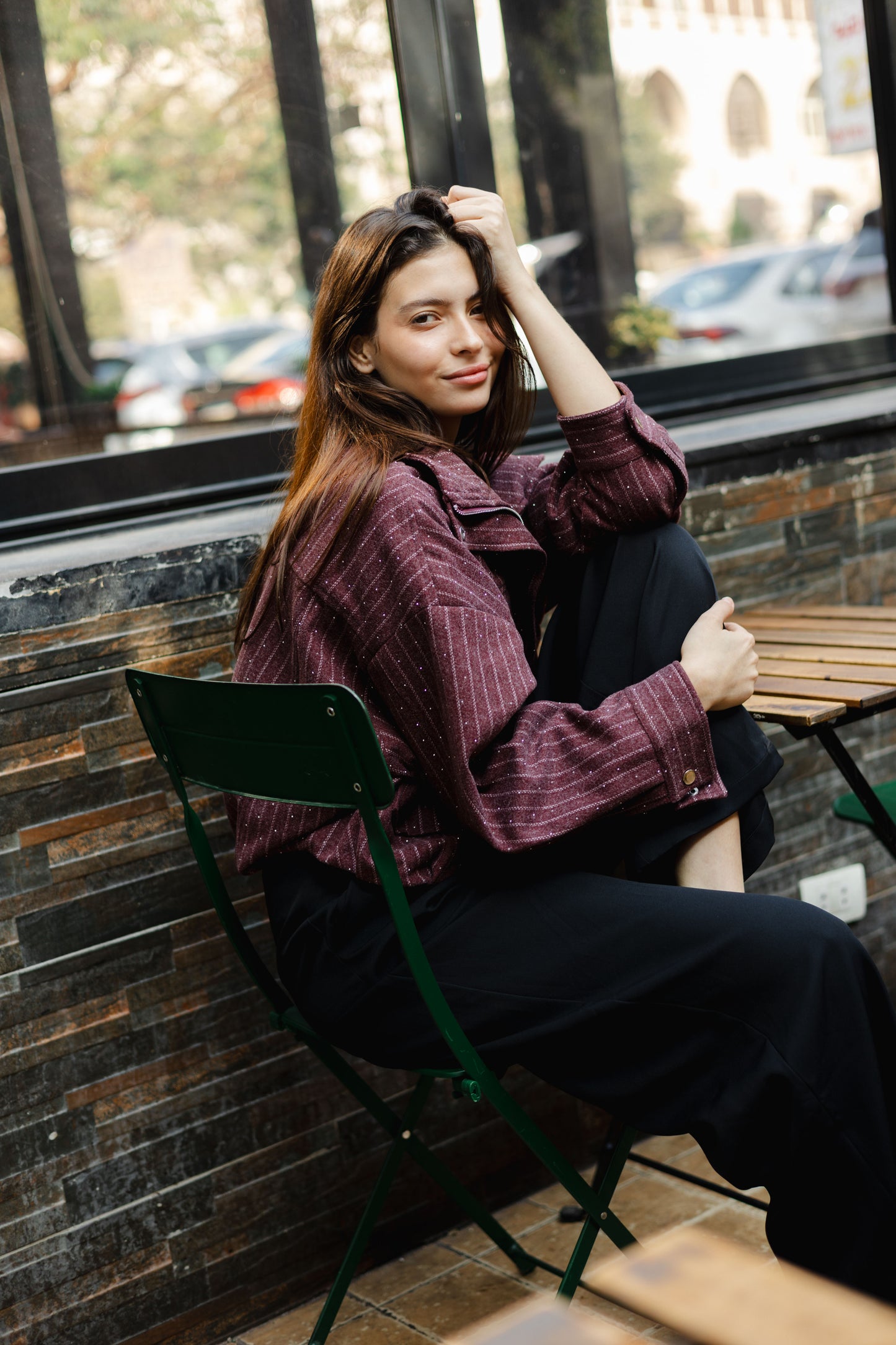 Star Daze Jacket in Burgundy